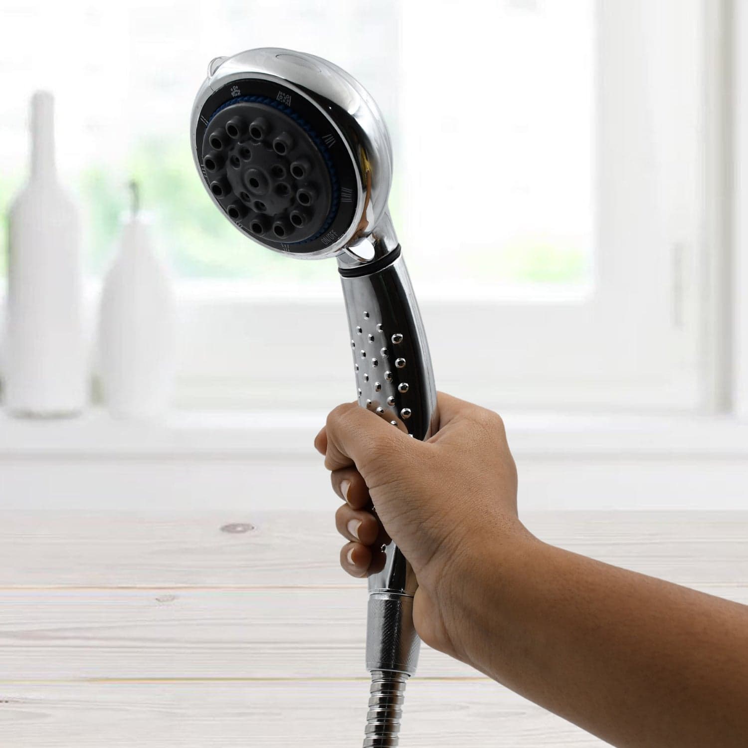 Shower Head and Stainless Steel Hose Multi-Function Plastic High Pressure Shower Spray for Bathroom thumbnail 3