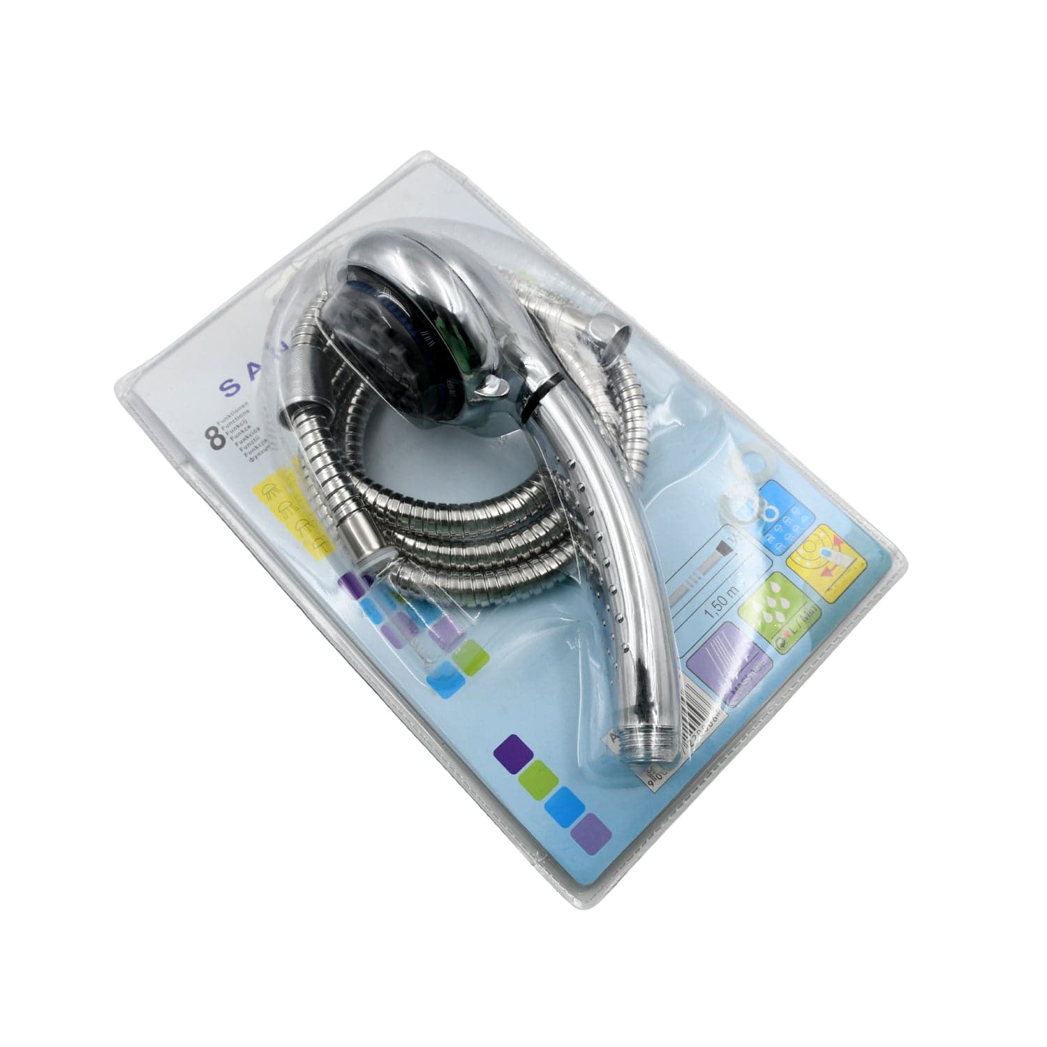 Shower Head and Stainless Steel Hose Multi-Function Plastic High Pressure Shower Spray for Bathroom thumbnail 4