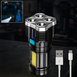 Multifunctional Strong 4 Led Torch Light