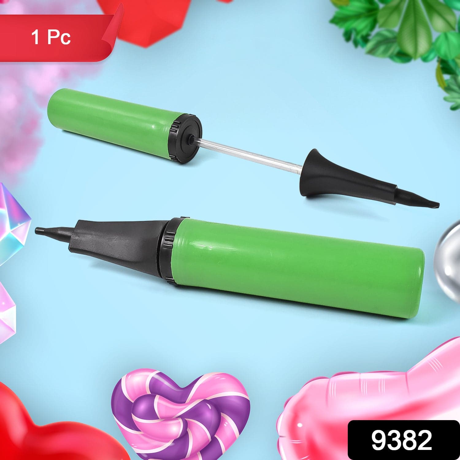 Pump For Balloons, Hand Pump, Air Pump Balloon, Robust Durable Plastic, For Party, Birthday, Wedding, Inflatable Toys thumbnail 2