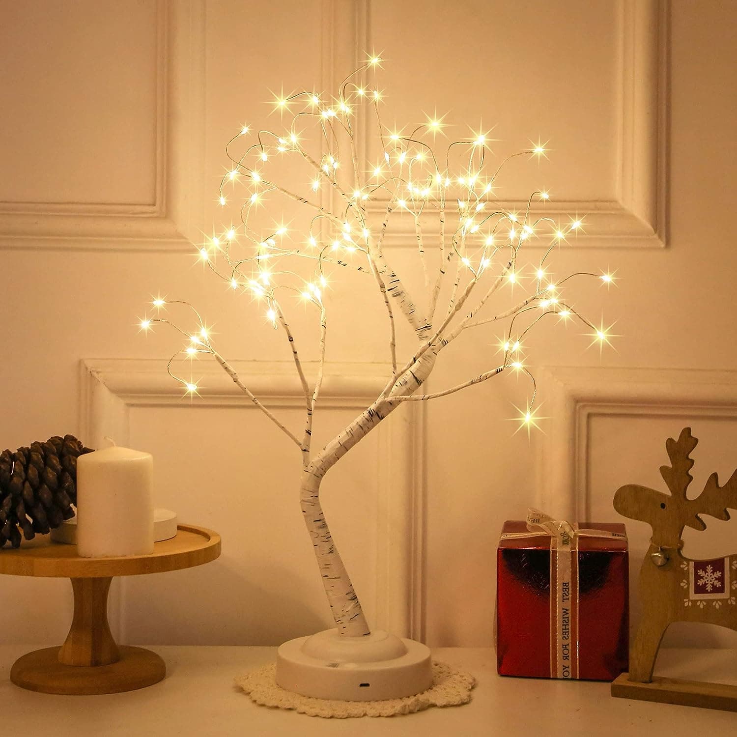 108 LED Birch Fairy Lamp of 8 Modes, USB/Battery, Home Decor thumbnail 3