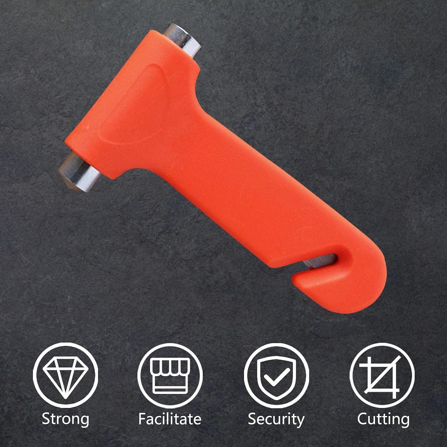 Car Safety Hammer - Emergency Rescue Tool with Window Breaker & Seatbelt Cutter thumbnail 6