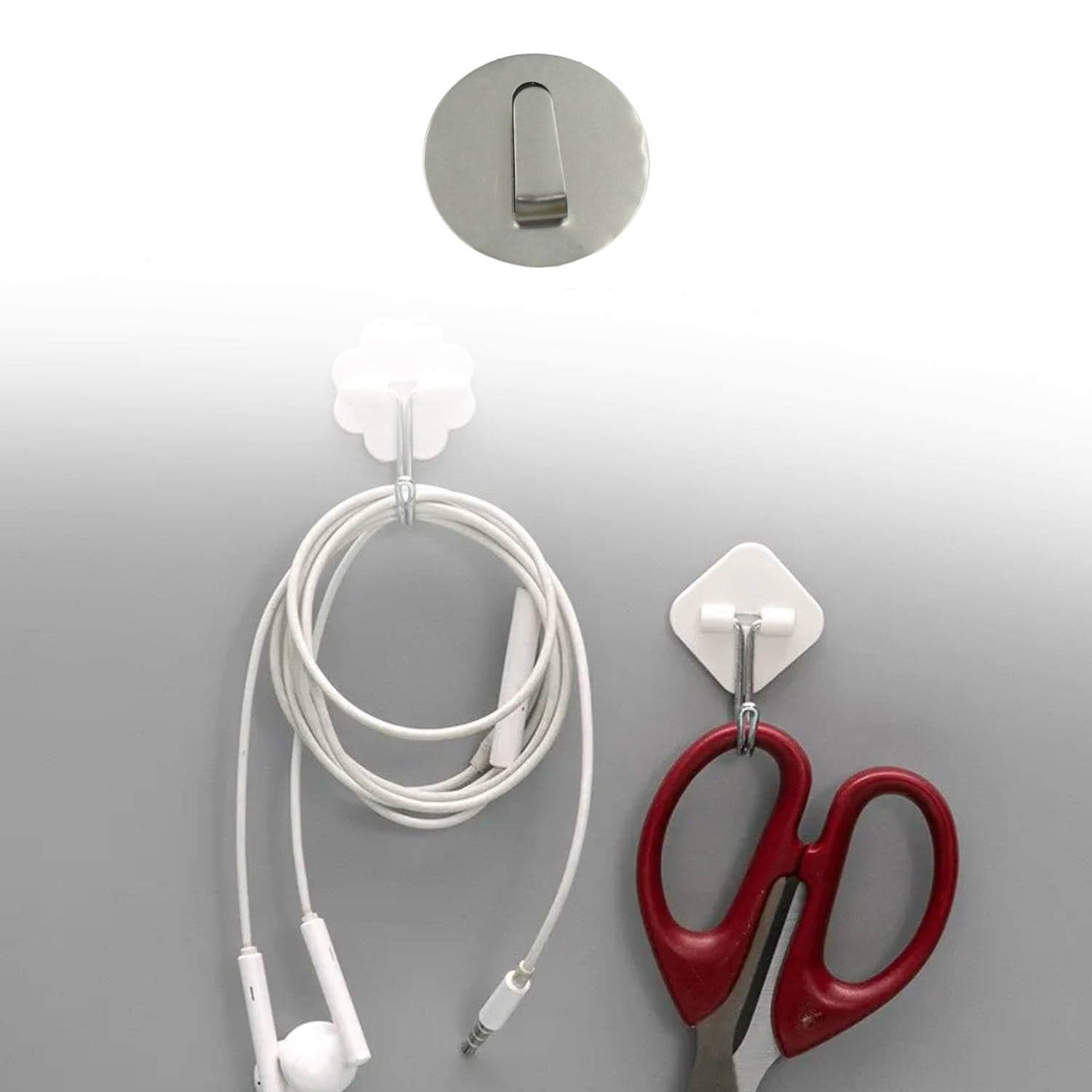 Self-Adhesive Wall Hooks (12 Pcs): Steel, Multipurpose for Home thumbnail 3