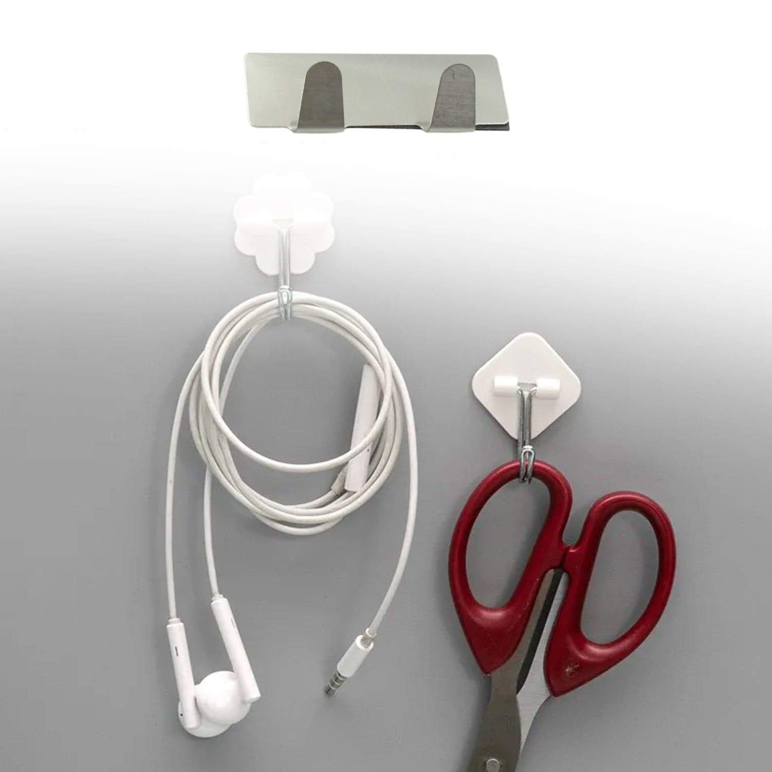Self-Adhesive Wall Hooks (6 Pcs): Stainless Steel, Multipurpose for Home thumbnail 5