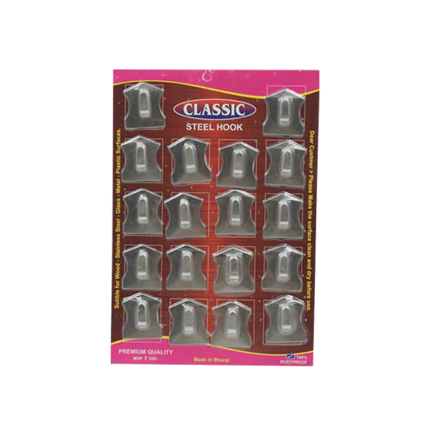 18-Piece Stainless Steel Wall Hooks: Organize Your Home Effortlessly thumbnail 5