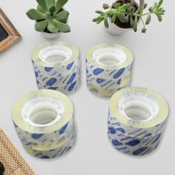 Transparent Tape Refills, Clear Tape, Cello Tape, All-Purpose Transparent Glossy Tape For Office, Home, School -1.2Cm X 30 Meter Per Roll (12 Pc Set)