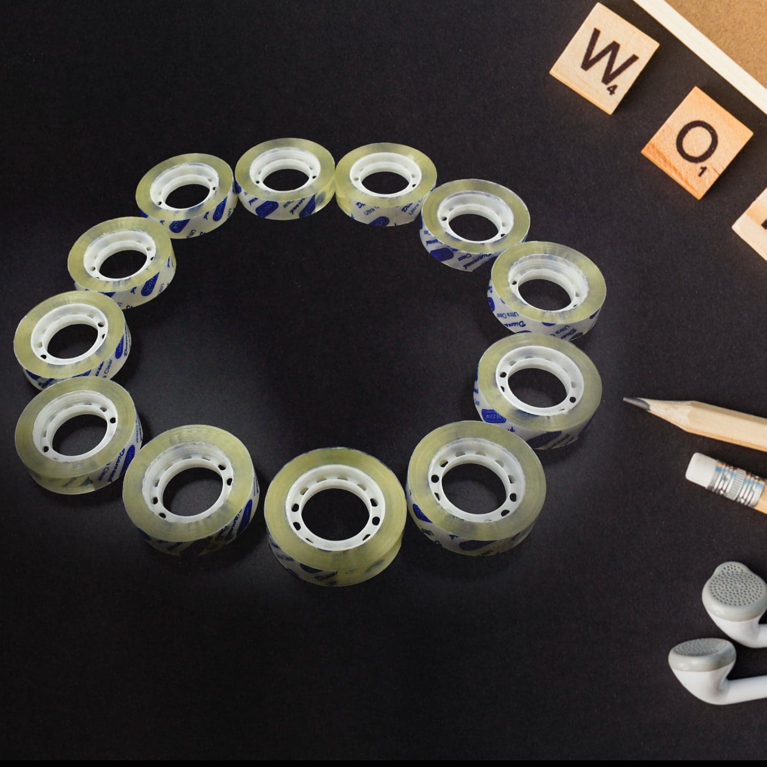 Transparent Tape Refills, Clear Tape, Cello Tape, All-Purpose Transparent Glossy Tape For Office, Home, School -1.2Cm X 30 Meter Per Roll (12 Pc Set) thumbnail 3