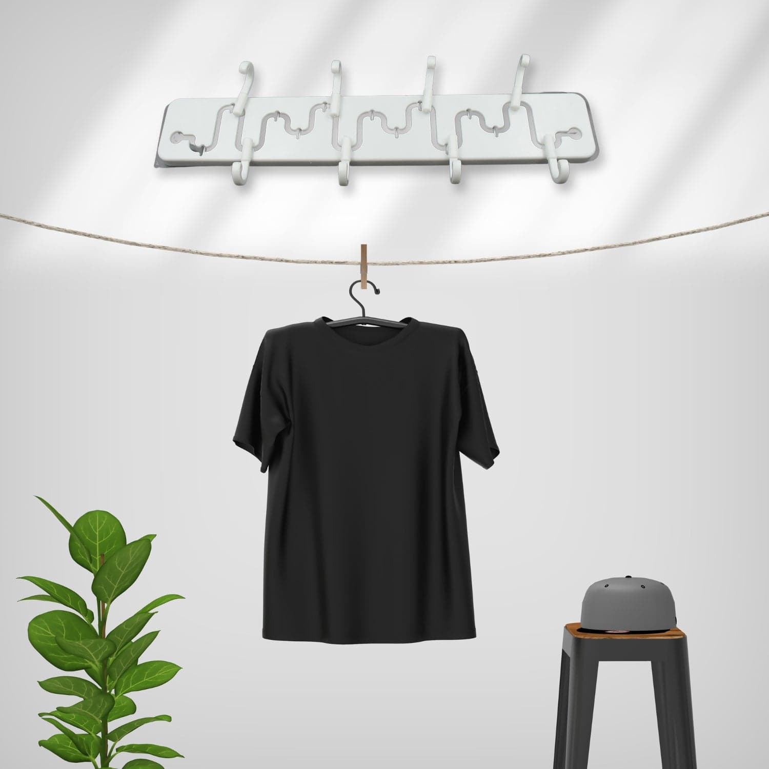 Adjustable Wall Hook: Slides for Easy Access (Bathroom & Home) thumbnail 4