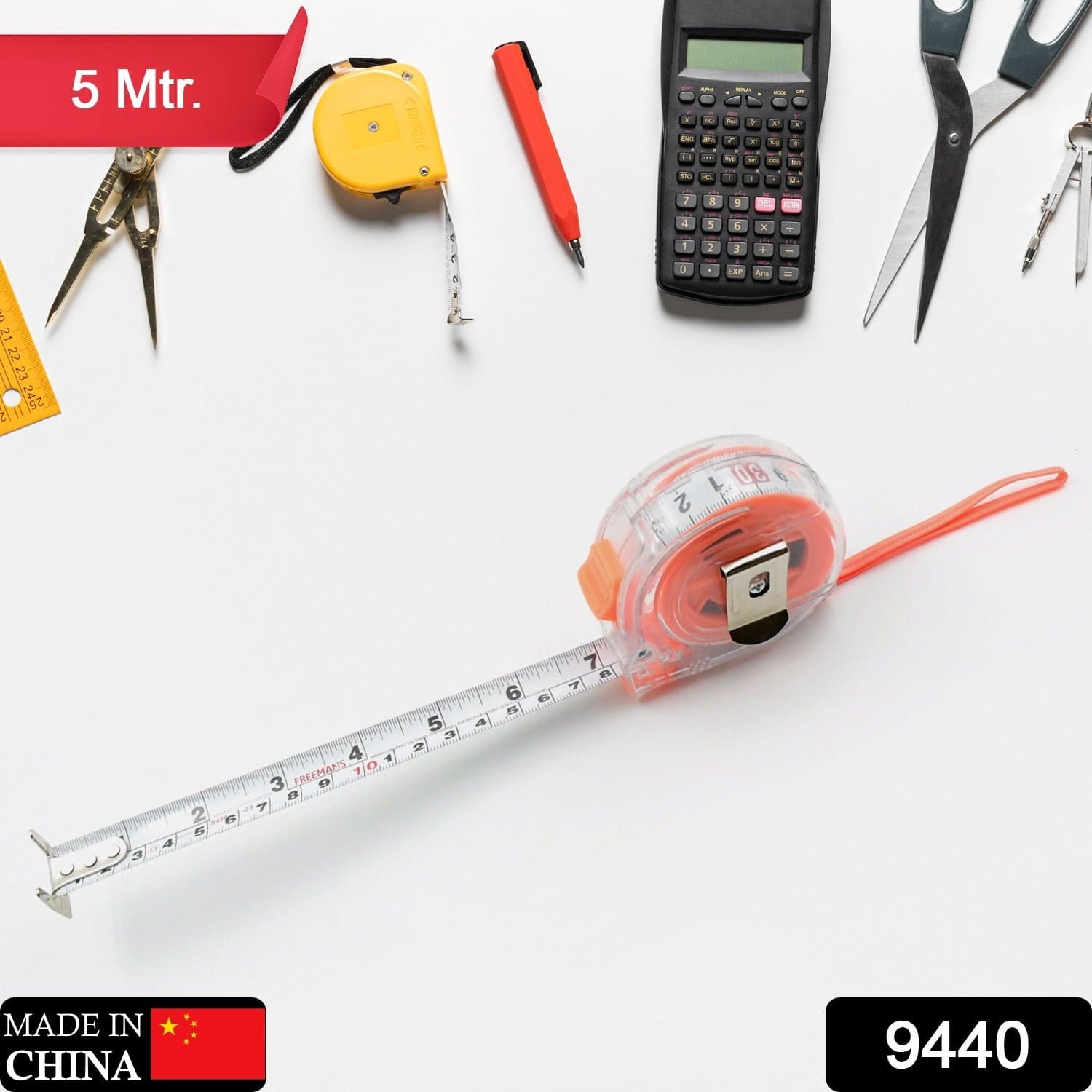 5 Meter Measuring Tape With Press Release Locking System thumbnail 2