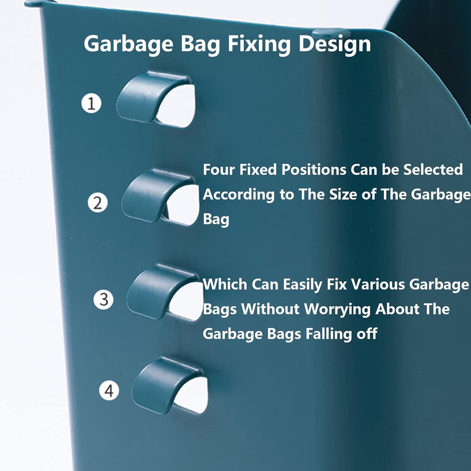 Expandable Trash Can (1 Pc): Plastic, Large Capacity, Kitchen & Bathroom thumbnail 7