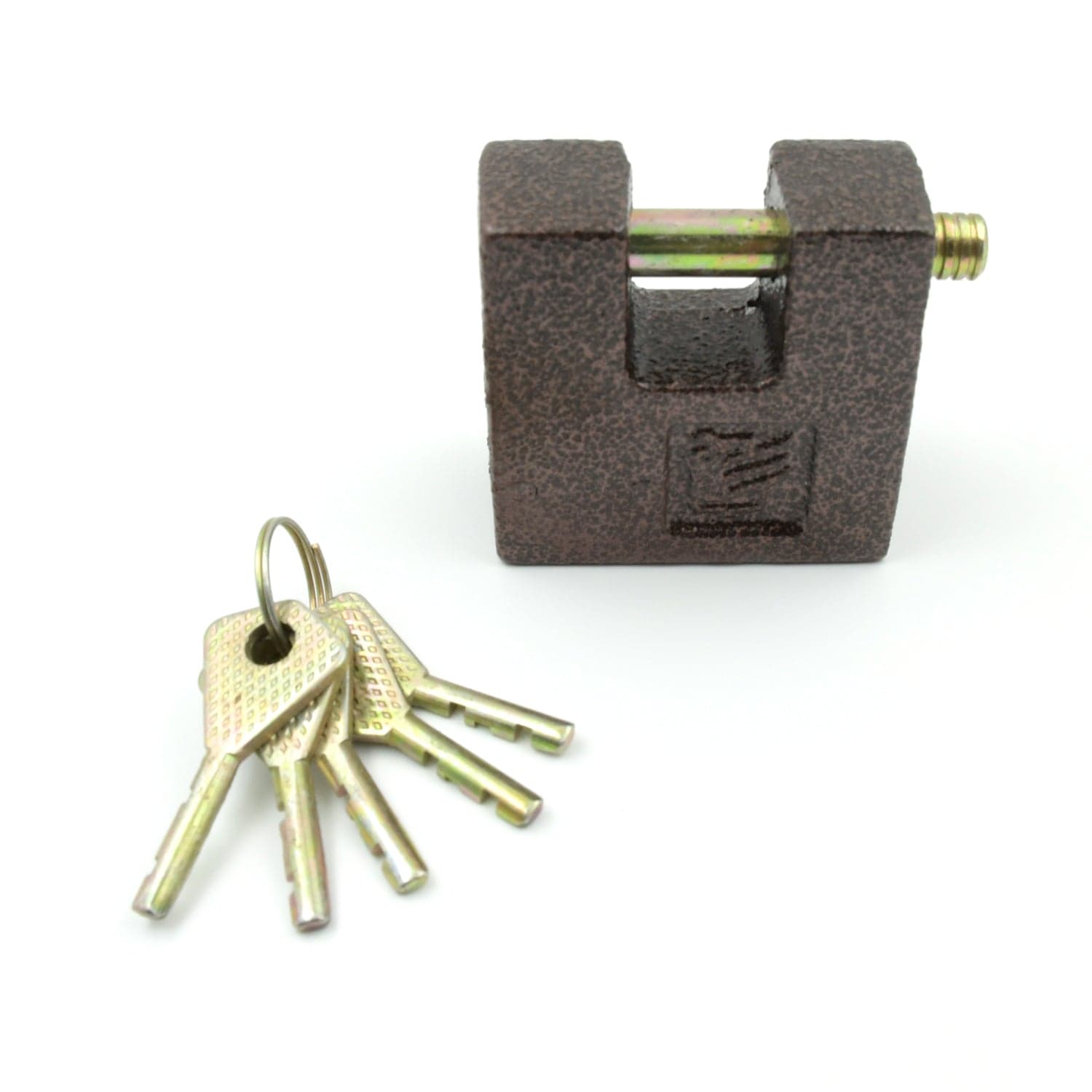 Iron Lock Brass Core And Thickened Spray Black Iron Door Lock With 5 Pc Keys For Home Dormitory thumbnail 5