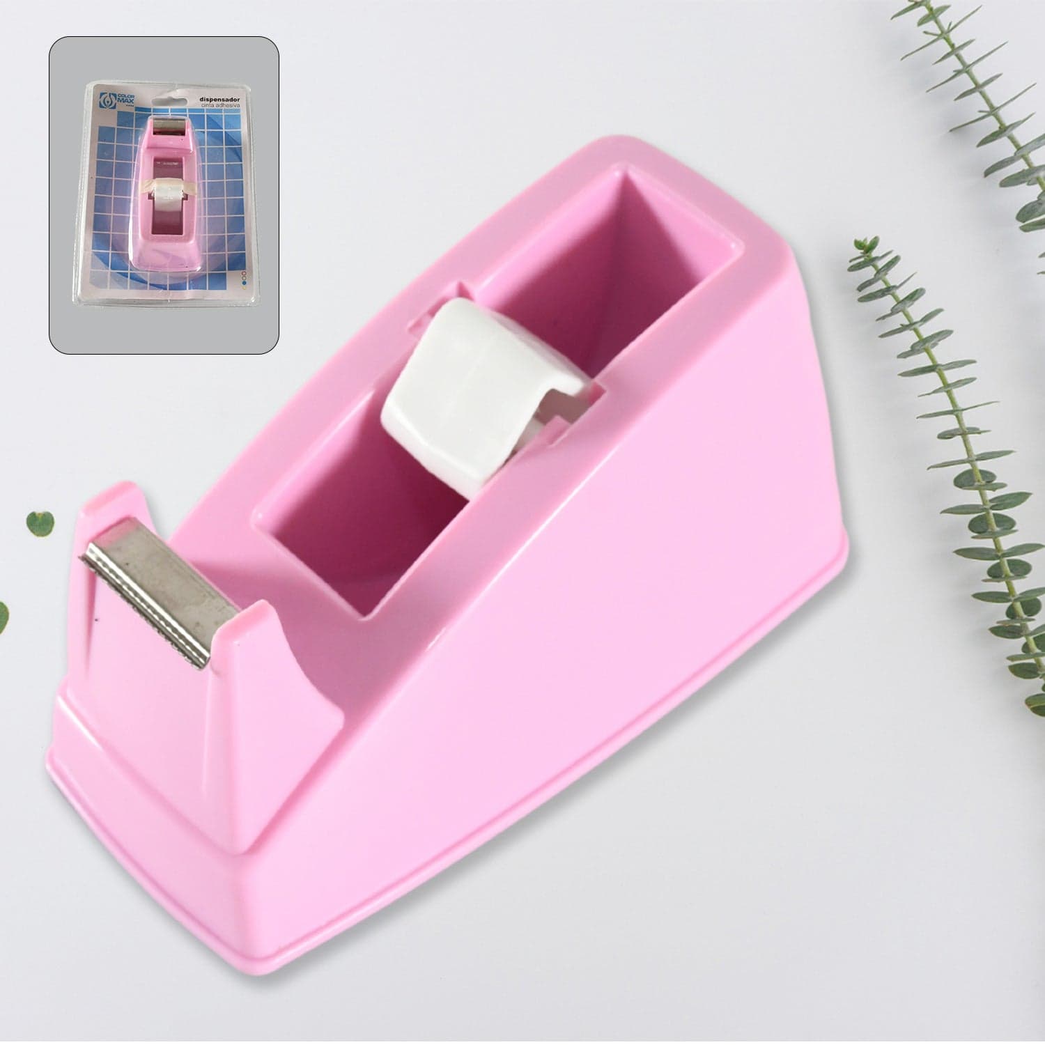 Plastic Tape Dispenser Cutter For Home Office Use, Tape Dispenser For Stationary, Tape Cutter Packaging Tape School Supplies (1 Pc / 300 Gm) thumbnail 1