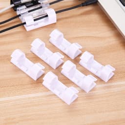 Plastic Cable Clips of Strong Adhesive Wire Organizer for Home, Office & Car (20 Pcs)