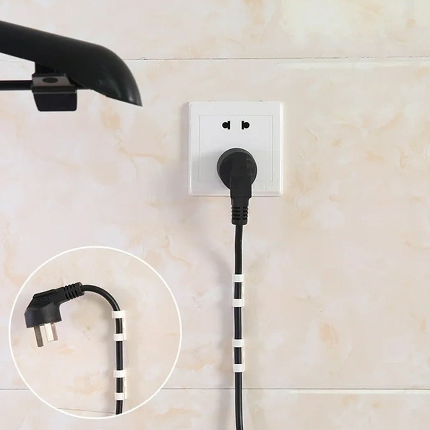 Plastic Cable Clips of Strong Adhesive Wire Organizer for Home, Office & Car (20 Pcs) thumbnail 3