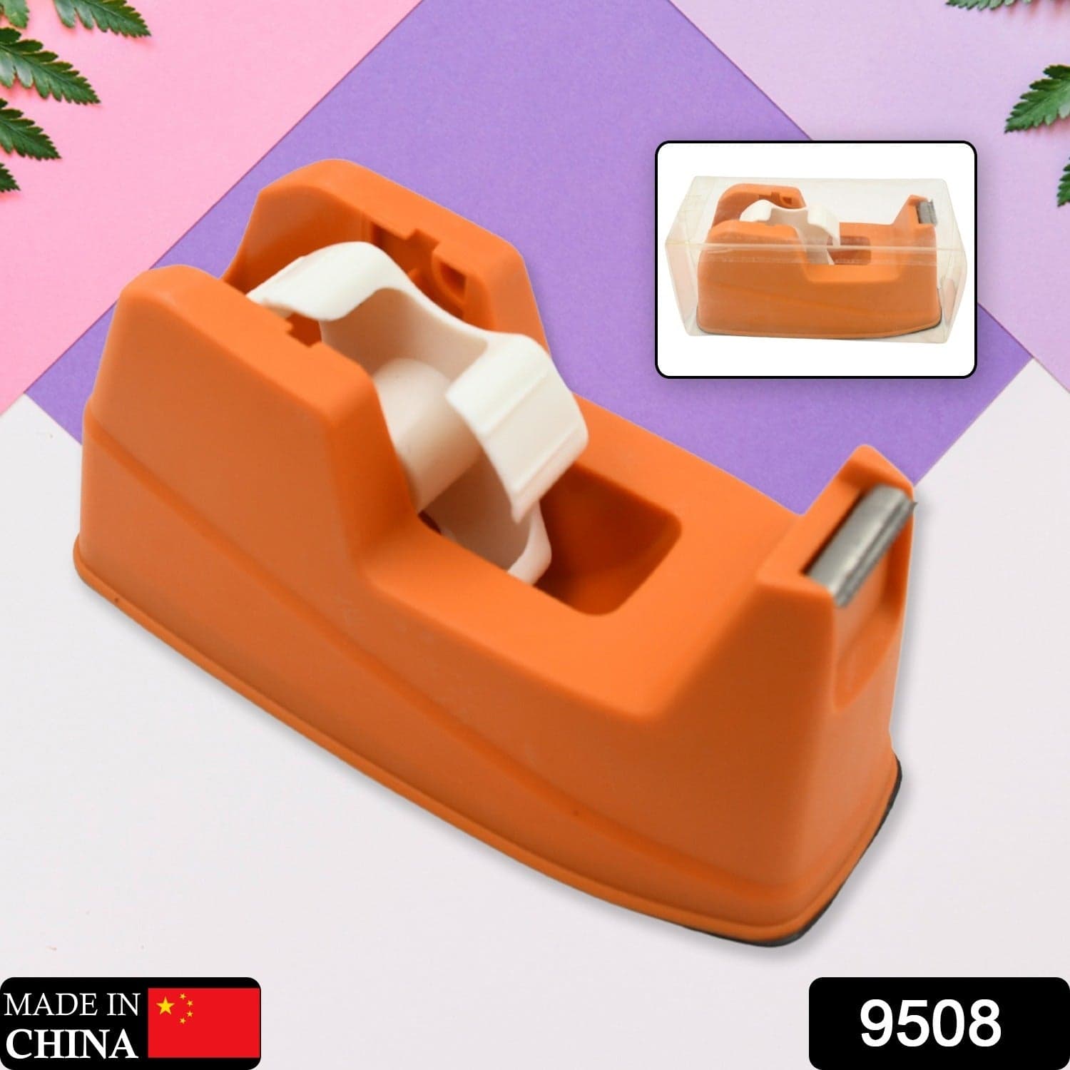 Plastic Tape Dispenser Cutter For Home Office Use, Tape Dispenser For Stationary, Tape Cutter Packaging Tape (1 Pc / 605 Gm) thumbnail 2