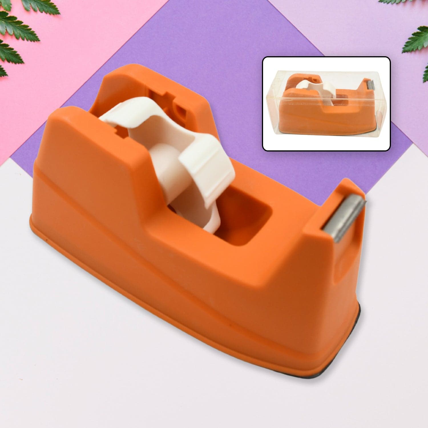 Plastic Tape Dispenser Cutter For Home Office Use, Tape Dispenser For Stationary, Tape Cutter Packaging Tape (1 Pc / 605 Gm) thumbnail 3