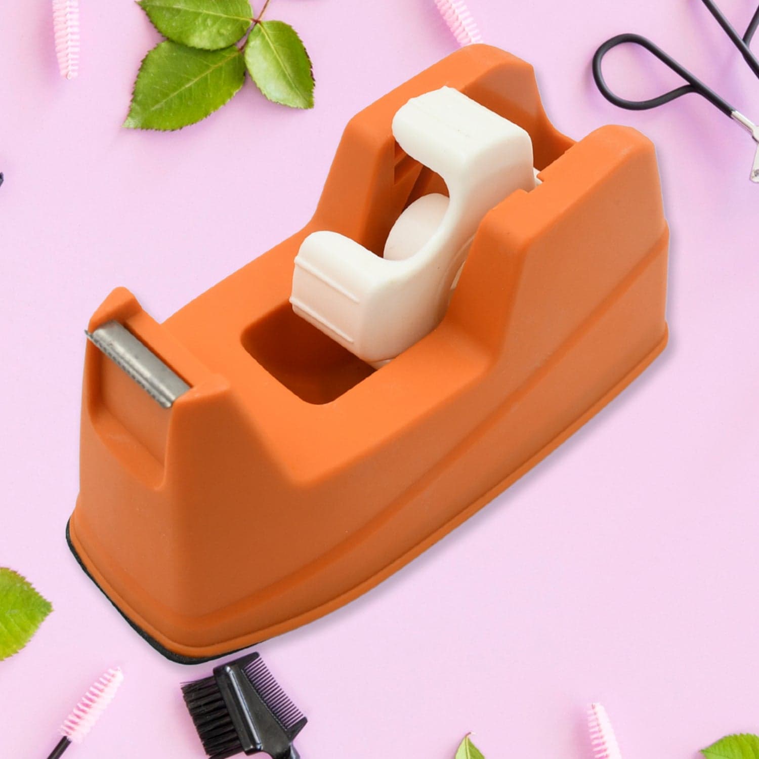 Plastic Tape Dispenser Cutter For Home Office Use, Tape Dispenser For Stationary, Tape Cutter Packaging Tape (1 Pc / 605 Gm) thumbnail 4
