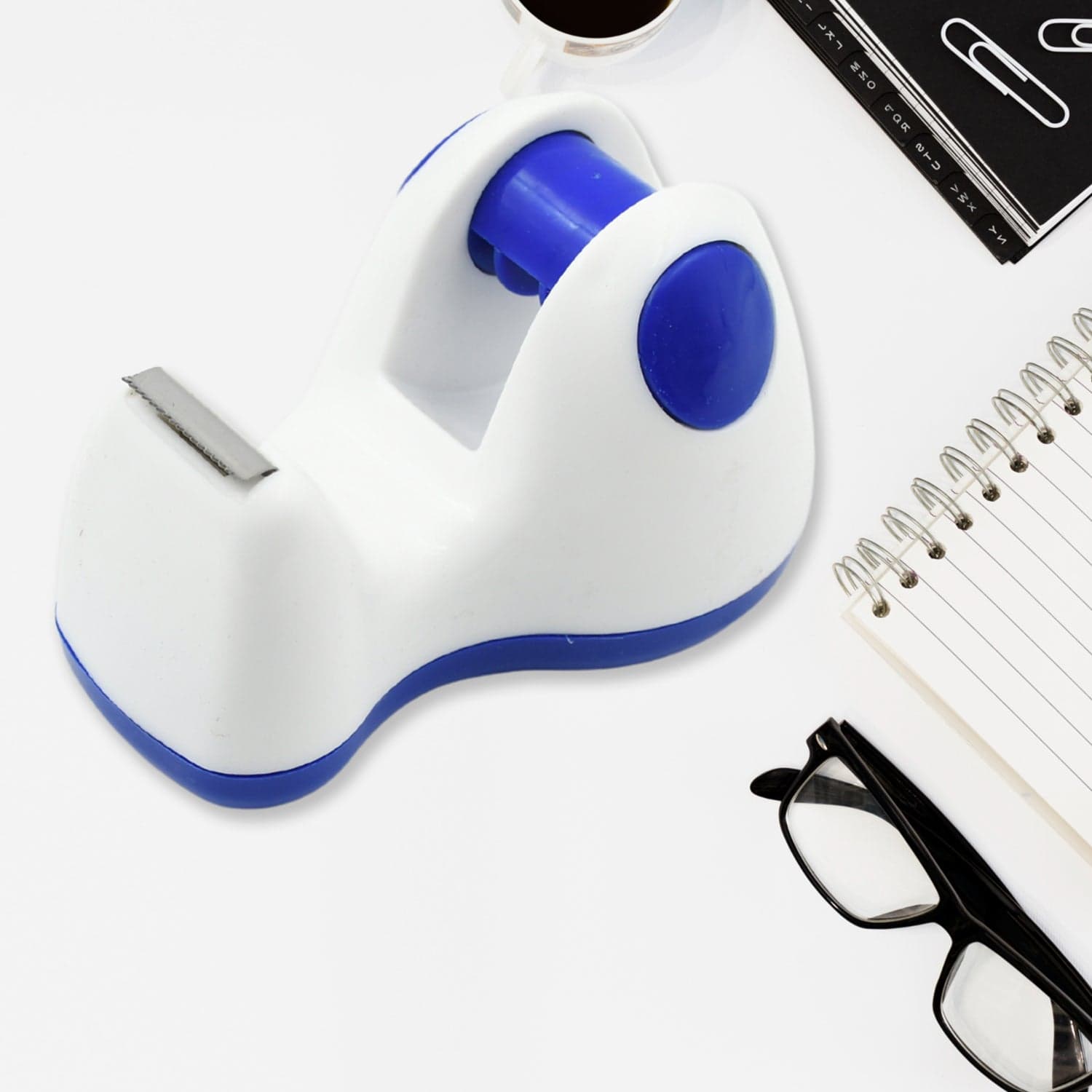 Plastic Tape Dispenser Cutter For Home Office Use, Tape Dispenser For Stationary, Tape Cutter Packaging Tape School Supplies (1 Pc / 213 Gm) thumbnail 5
