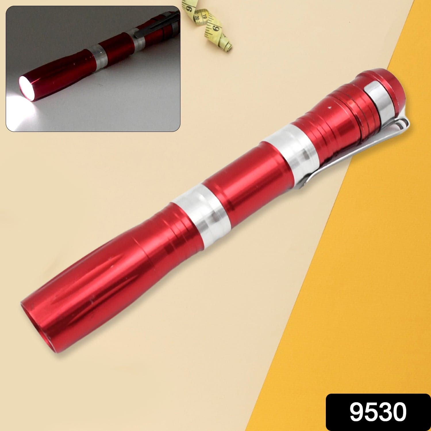 Portable Mini Torch / Flashlight Led Powerful High Lumens Pen Light With Clip thumbnail 2