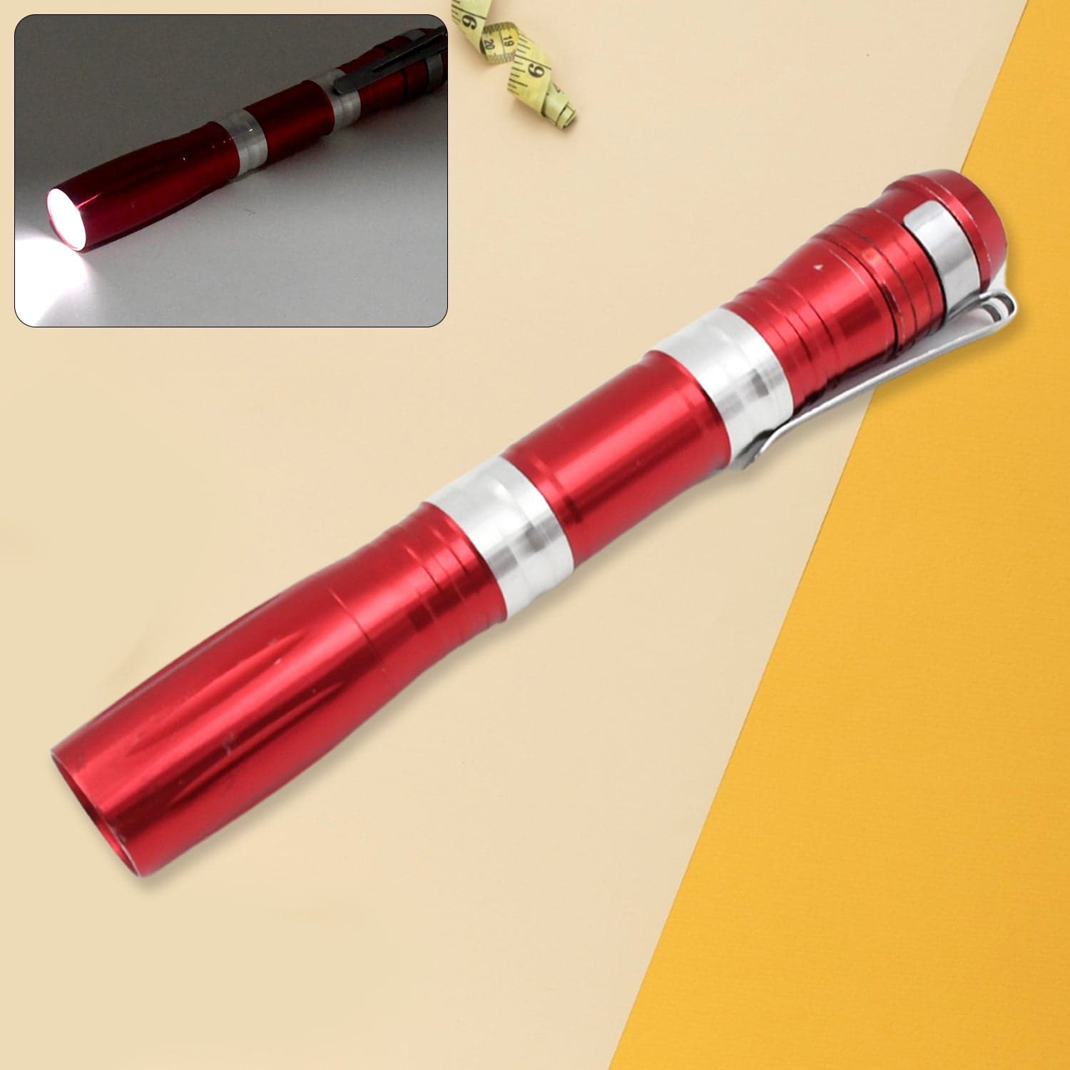 Portable Mini Torch / Flashlight Led Powerful High Lumens Pen Light With Clip thumbnail 3
