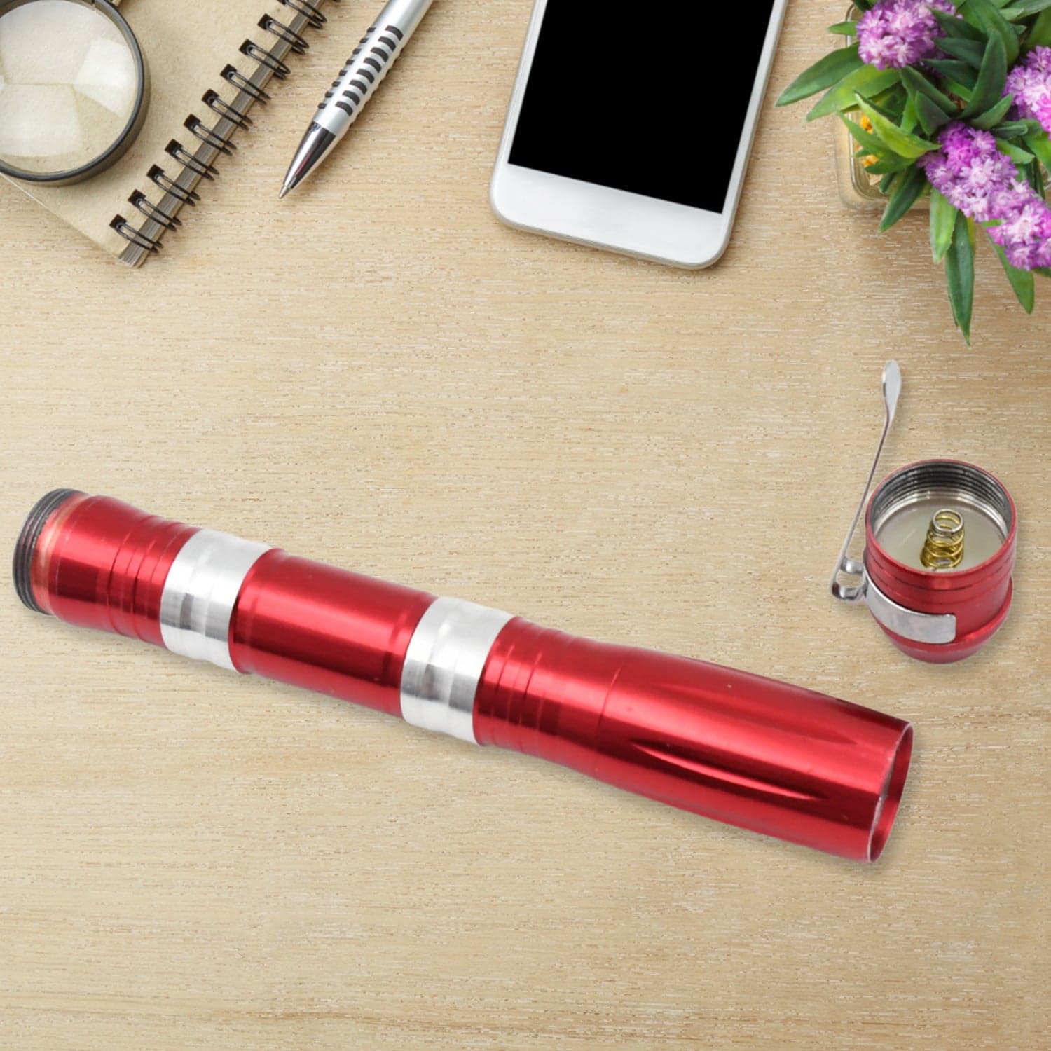 Portable Mini Torch / Flashlight Led Powerful High Lumens Pen Light With Clip thumbnail 4