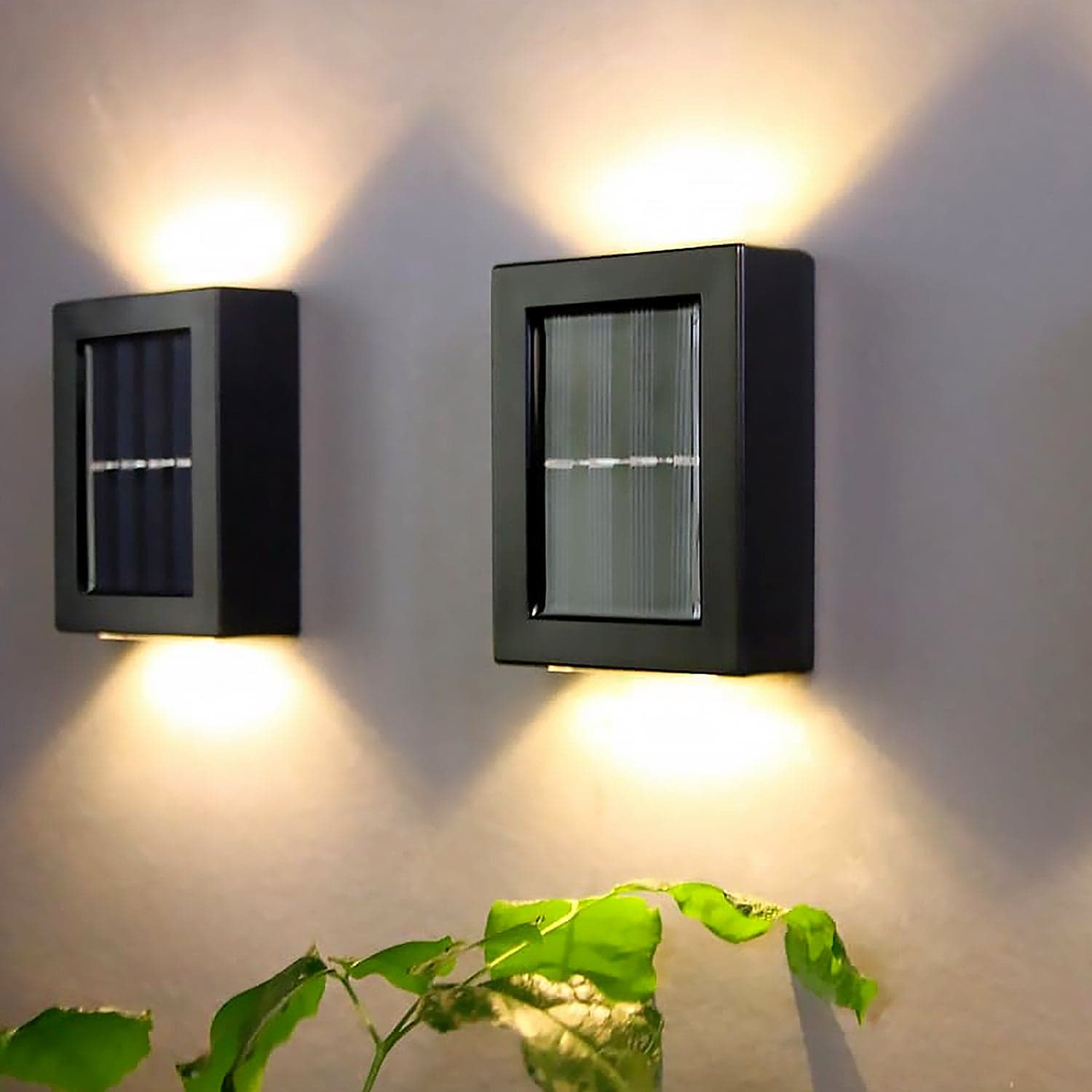 Solar Wall Lights Small Fence Lights Solar Powered Up Down LED Porch Light Garden Lights Outdoor Solar Landscape Lights WaterProof Light (1 Pc) thumbnail 1