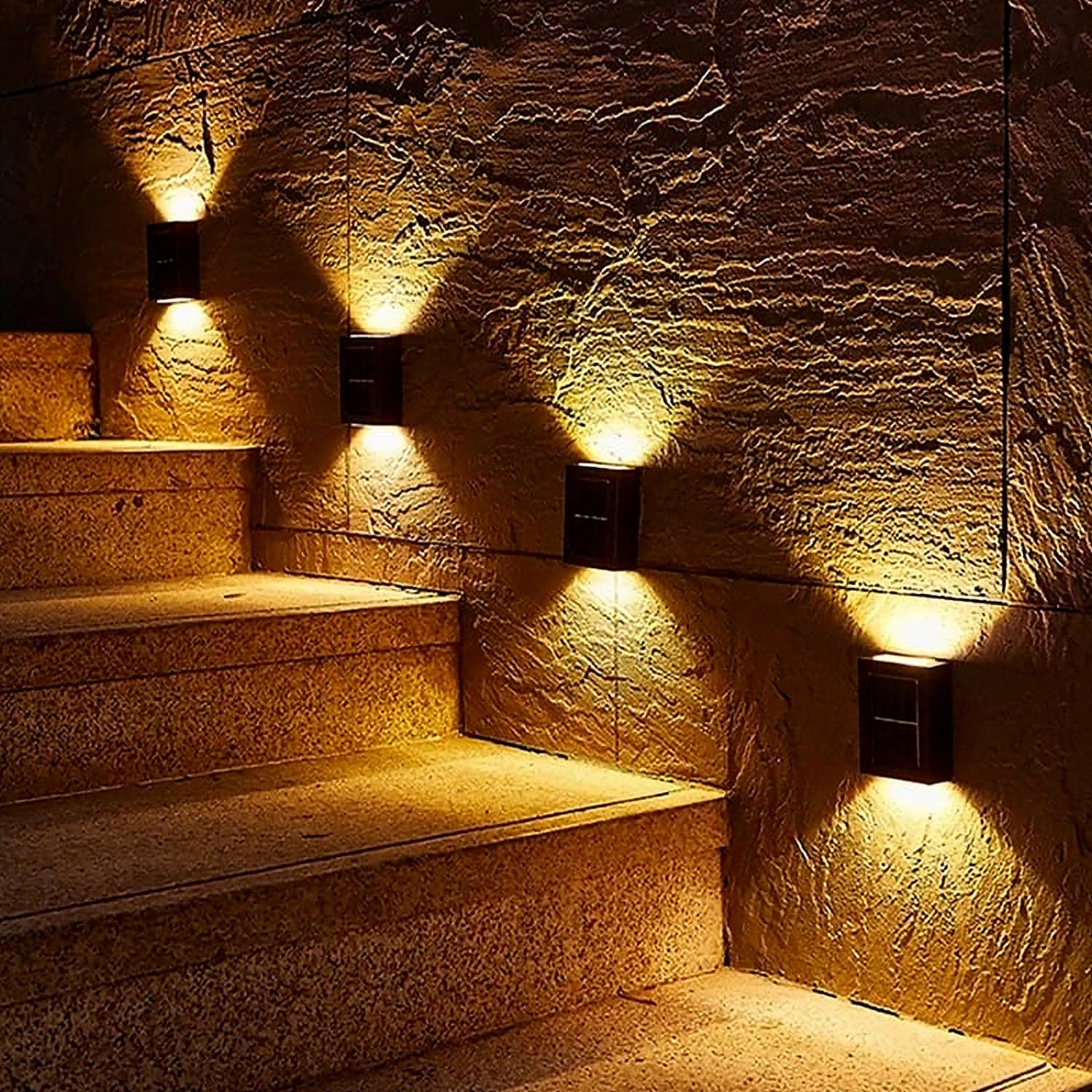 Solar Wall Lights Small Fence Lights Solar Powered Up Down LED Porch Light Garden Lights Outdoor Solar Landscape Lights WaterProof Light (1 Pc) thumbnail 7