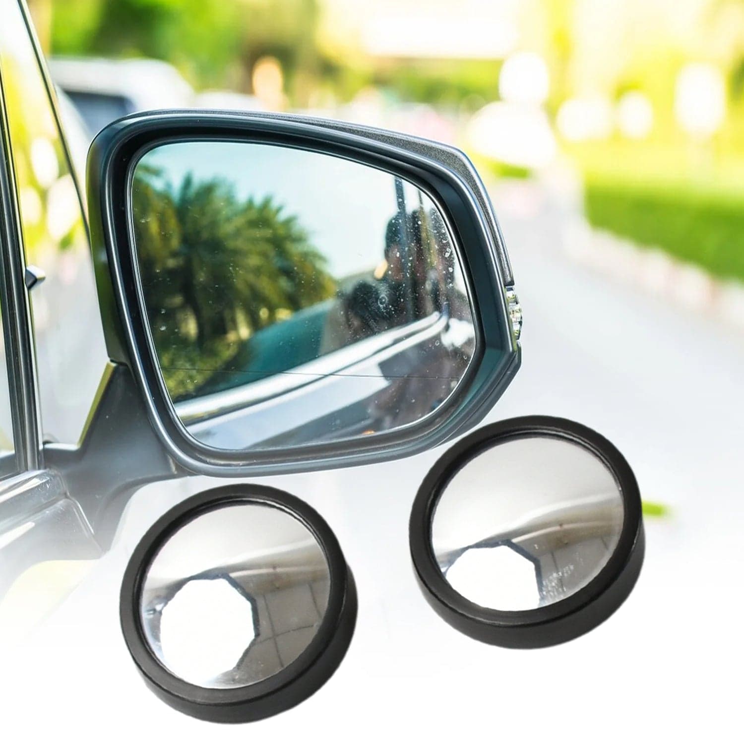 Car Blind Spot Mirror of HD Glass, Convex & Frameless (2 Pcs Set) thumbnail 6