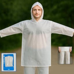 Full-Body Rain Suit of Jacket & Pants Set Fashion Portable Adult Rain Coat (1pc)