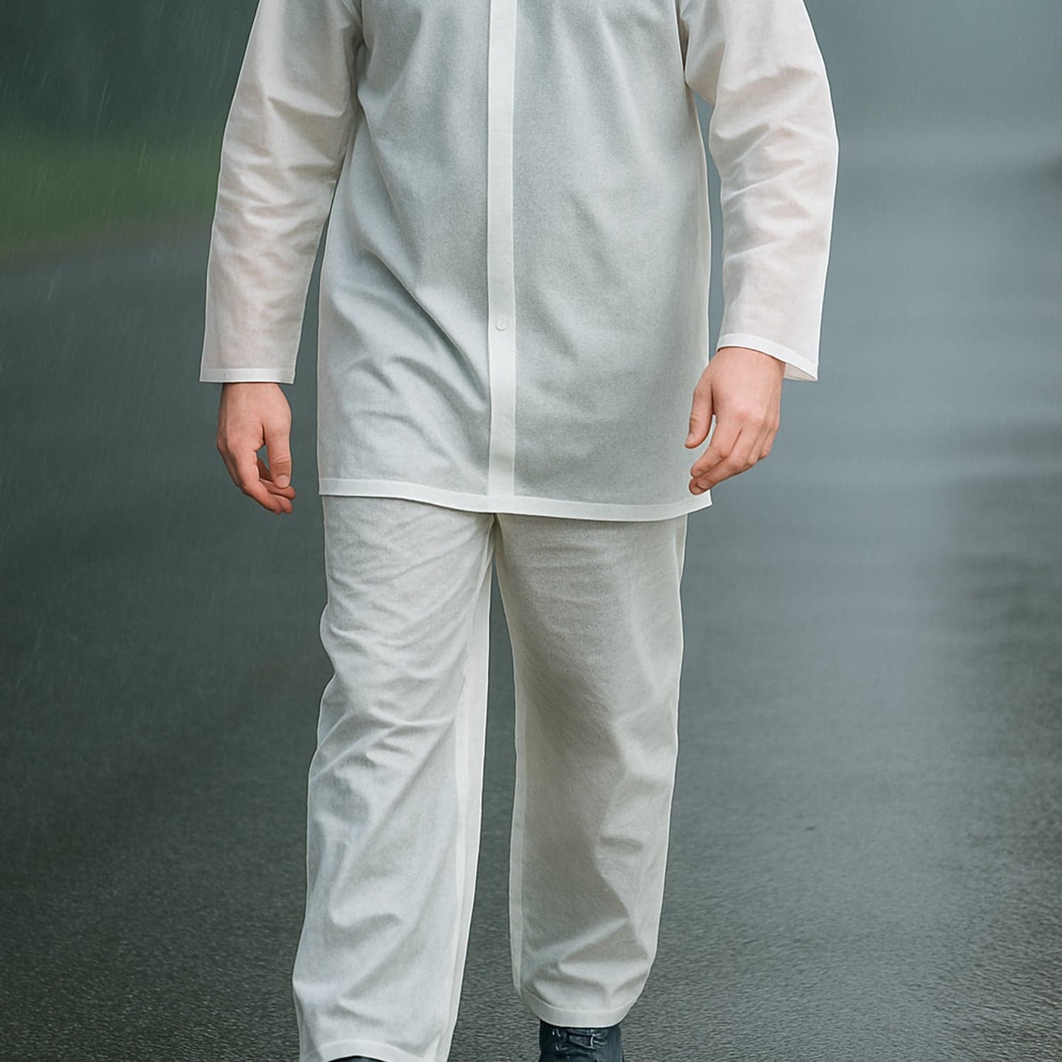Full-Body Rain Suit of Jacket & Pants Set Fashion Portable Adult Rain Coat (1pc) thumbnail 6