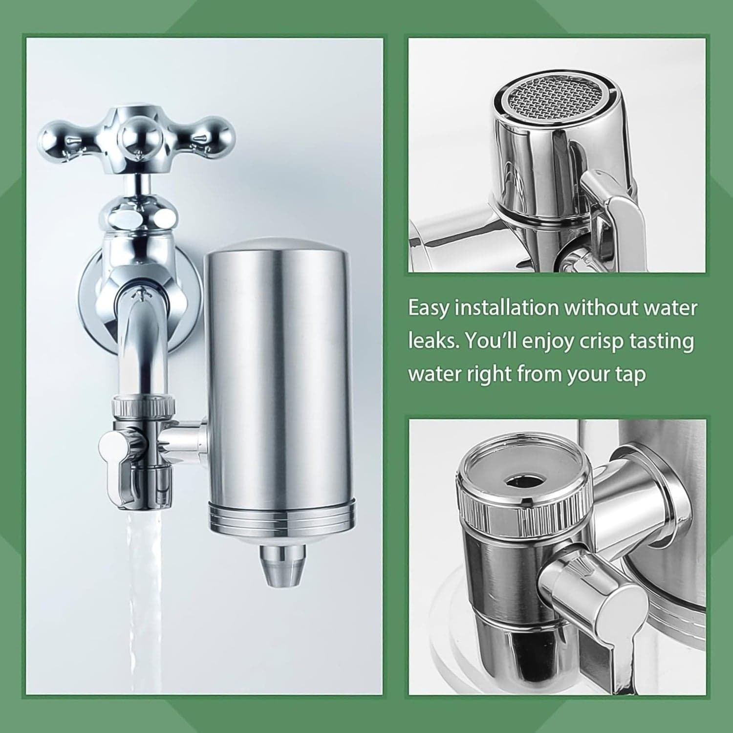 304 Stainless Steel Faucet Mount Water Filter, Water Purifier (1 Set) thumbnail 6
