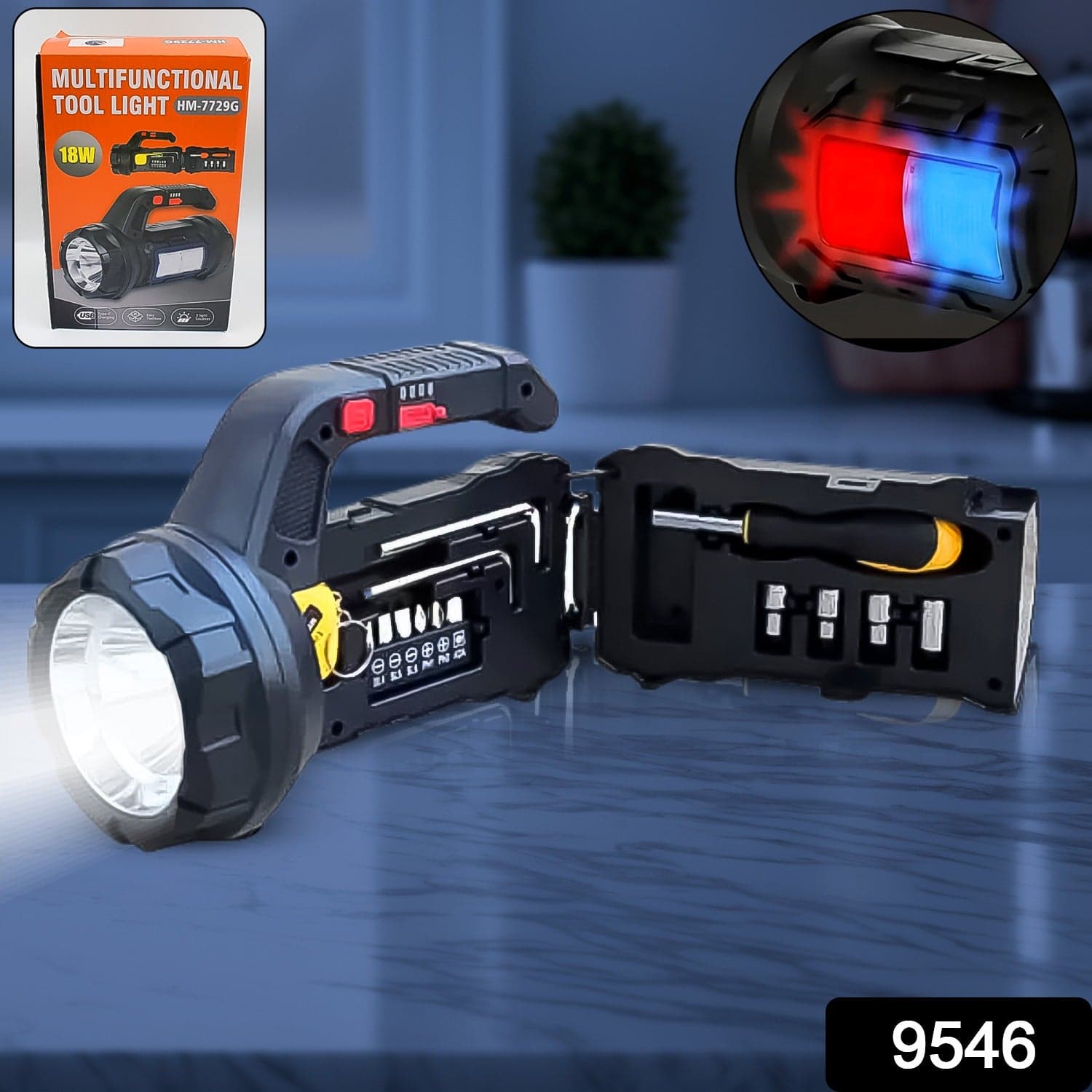 Multi Functional SOS Light With Tool Box, Torchlight (18 W) thumbnail 2