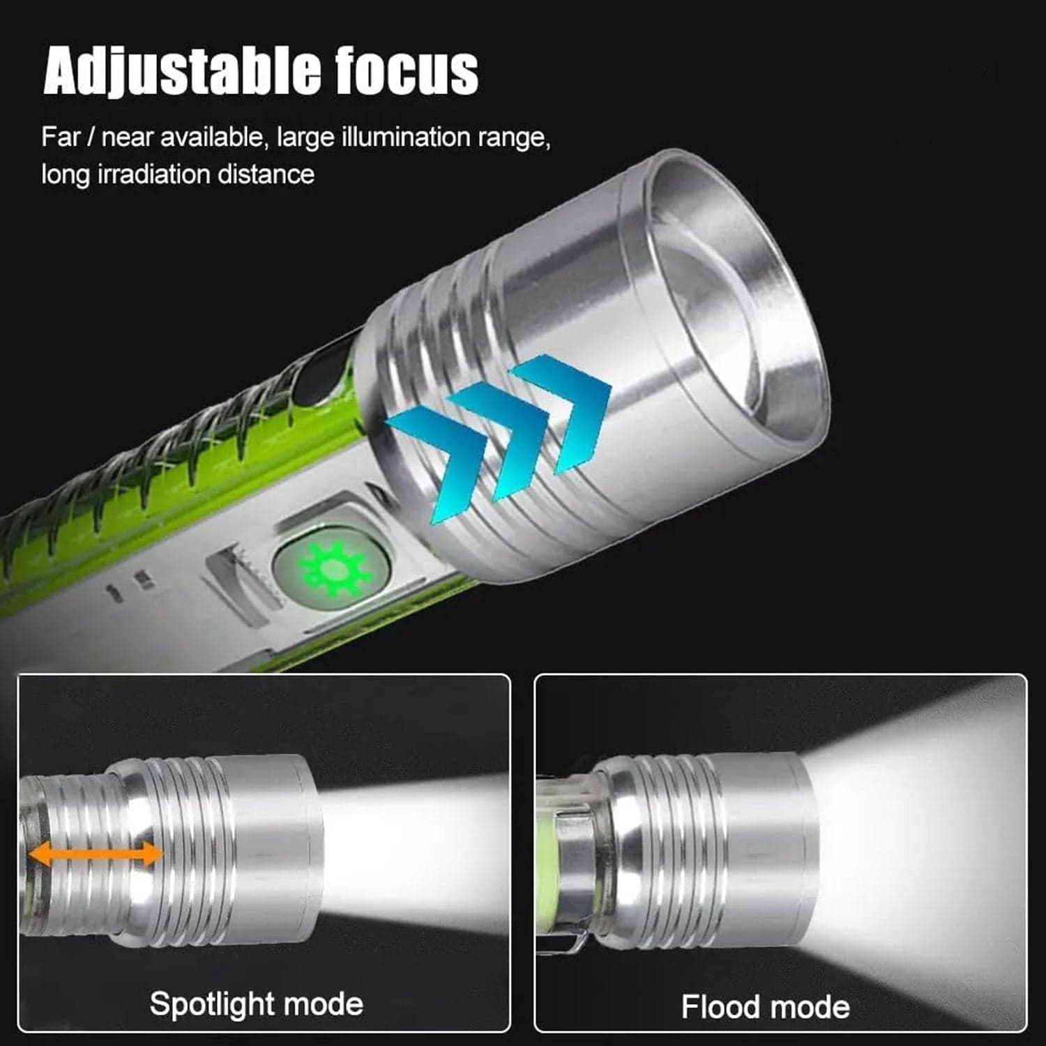 Pattern Flashlight USB Flashlight Rechargeable LED Torch Light (1 Pc) thumbnail 3