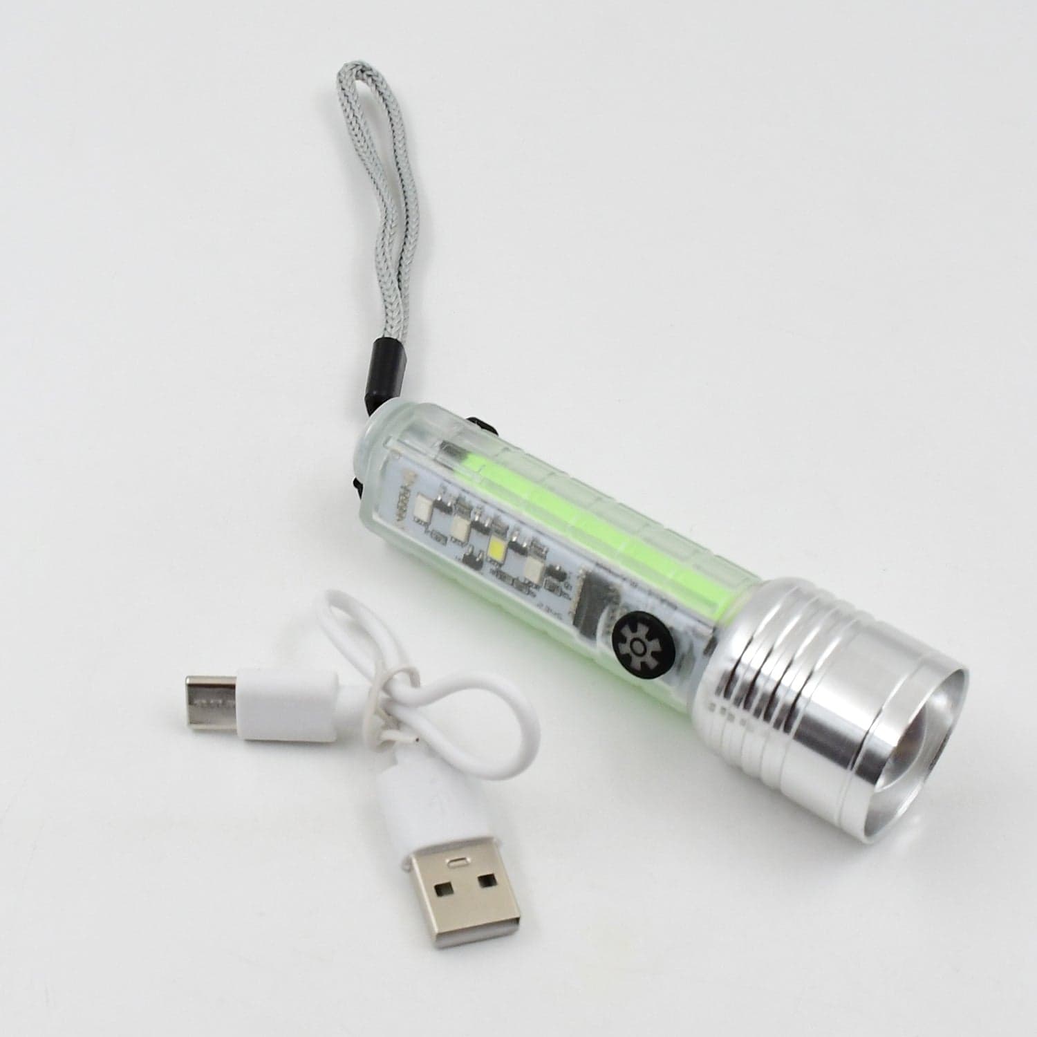 Pattern Flashlight USB Flashlight Rechargeable LED Torch Light (1 Pc) thumbnail 5