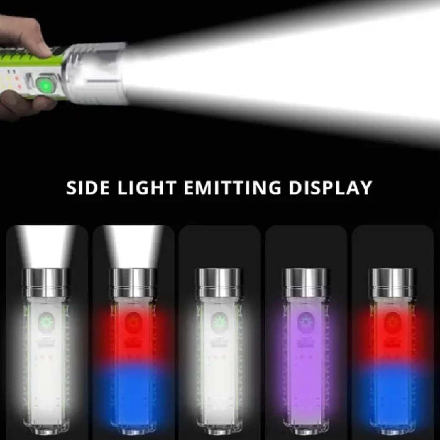 Pattern Flashlight USB Flashlight Rechargeable LED Torch Light (1 Pc) thumbnail 7