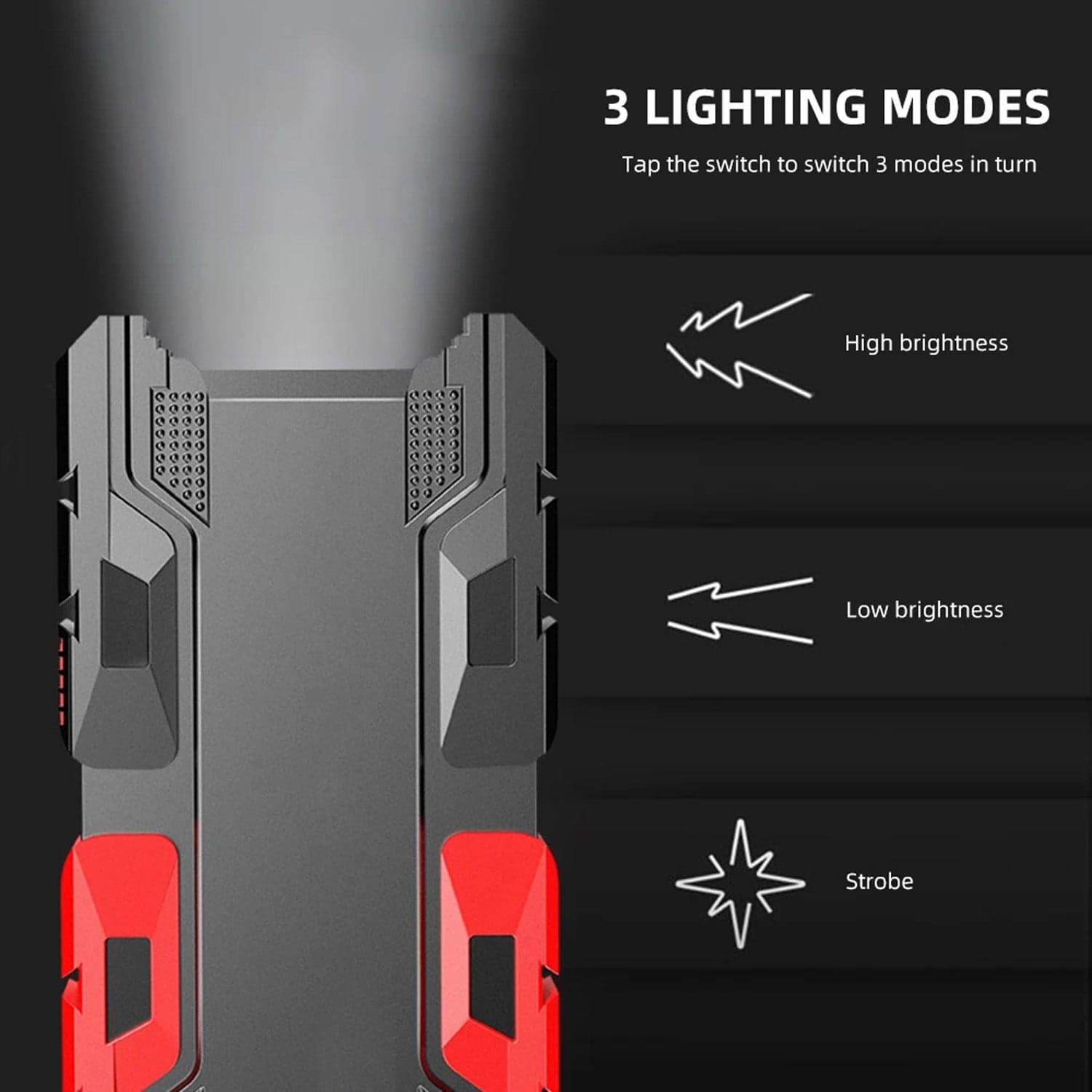 Rechargeable Mini LED Flashlight with Power Bank, 3 Modes (1 Pc) thumbnail 6