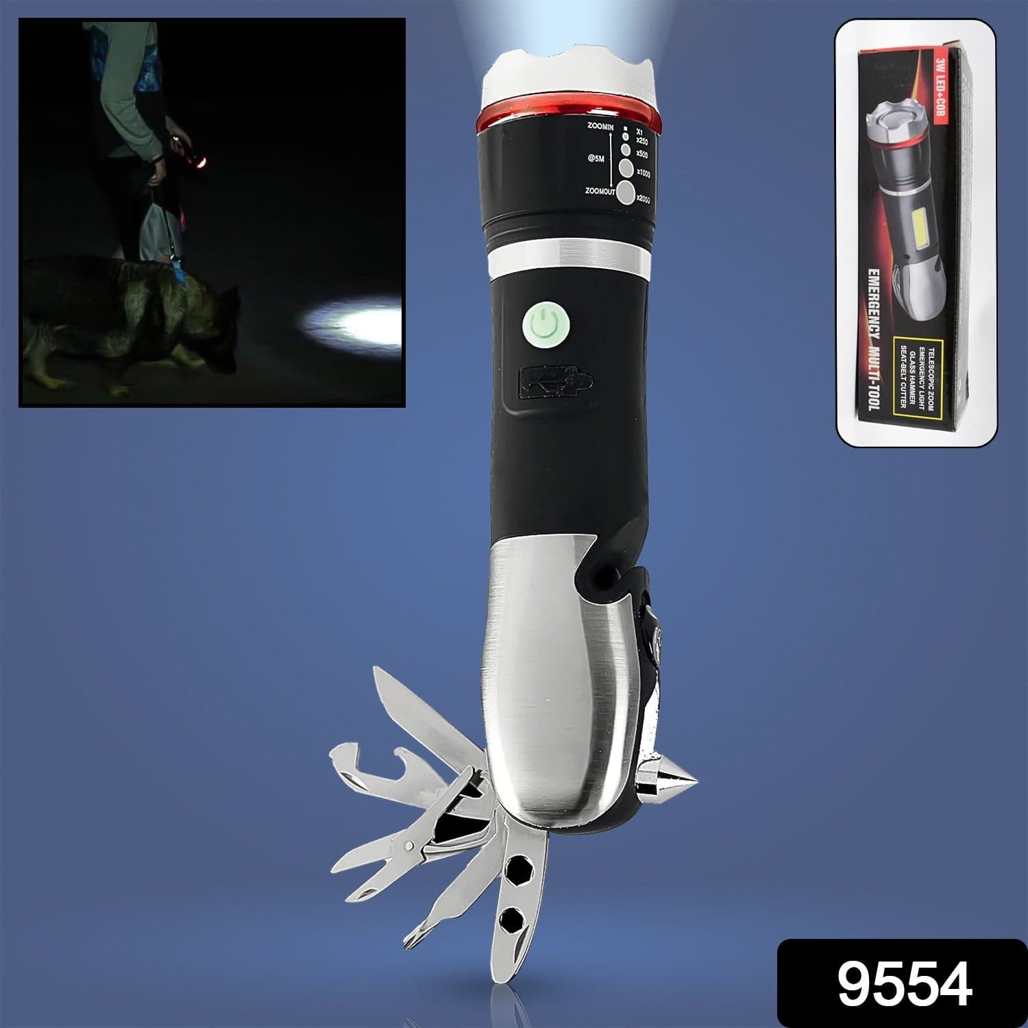 Multi Tool Led Flashlight, All in One Tool Light (1 Pc) thumbnail 2
