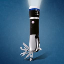 Battery Operated Multi Tool Led Flashlight, All In One Tool Light (1 Pc / Battery Not Included)