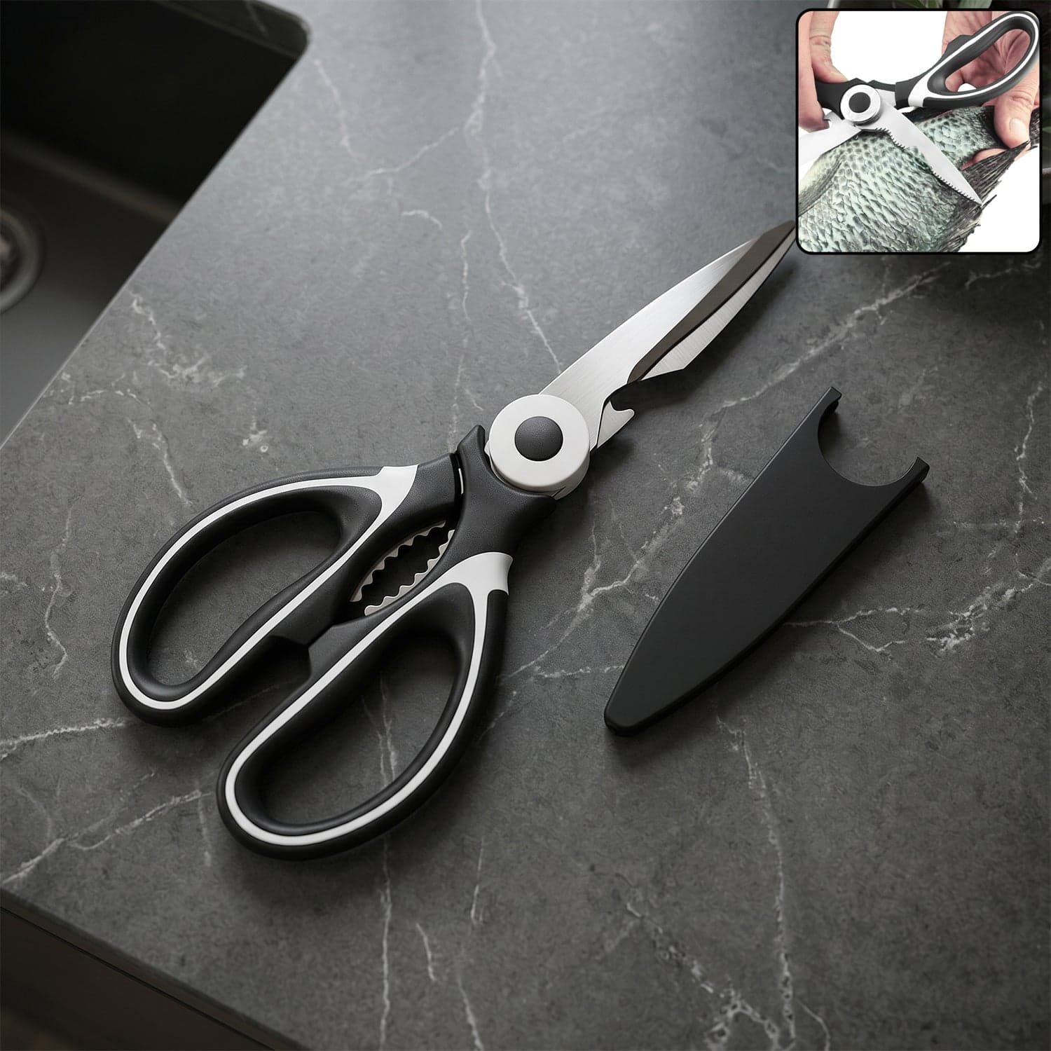 3 in 1 Kitchen Scissors the Sharp & Versatile for Home & Kitchen