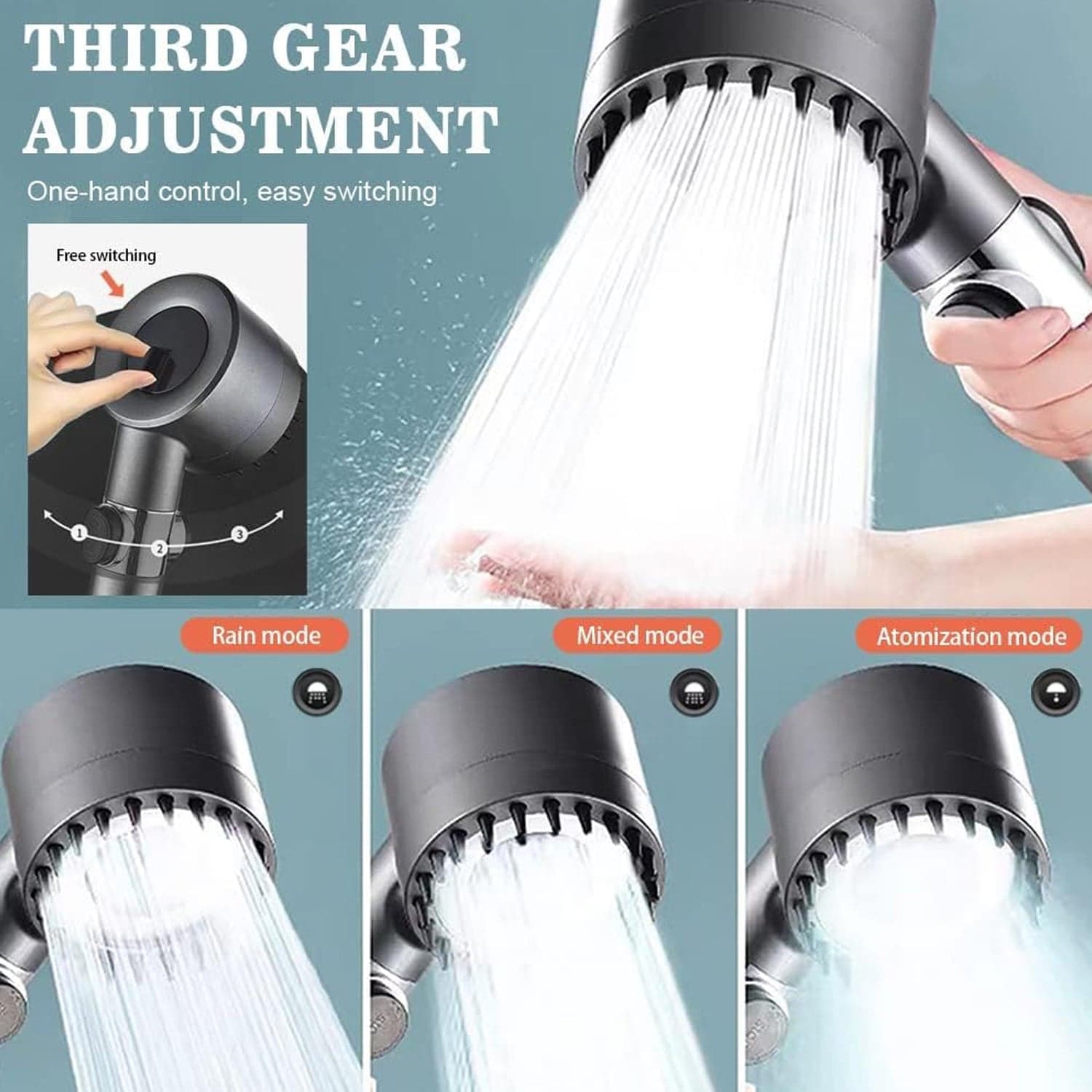 Shower Filter Shower Head, Adjustment Shower Head (3 Modes / 1 Pc) thumbnail 3