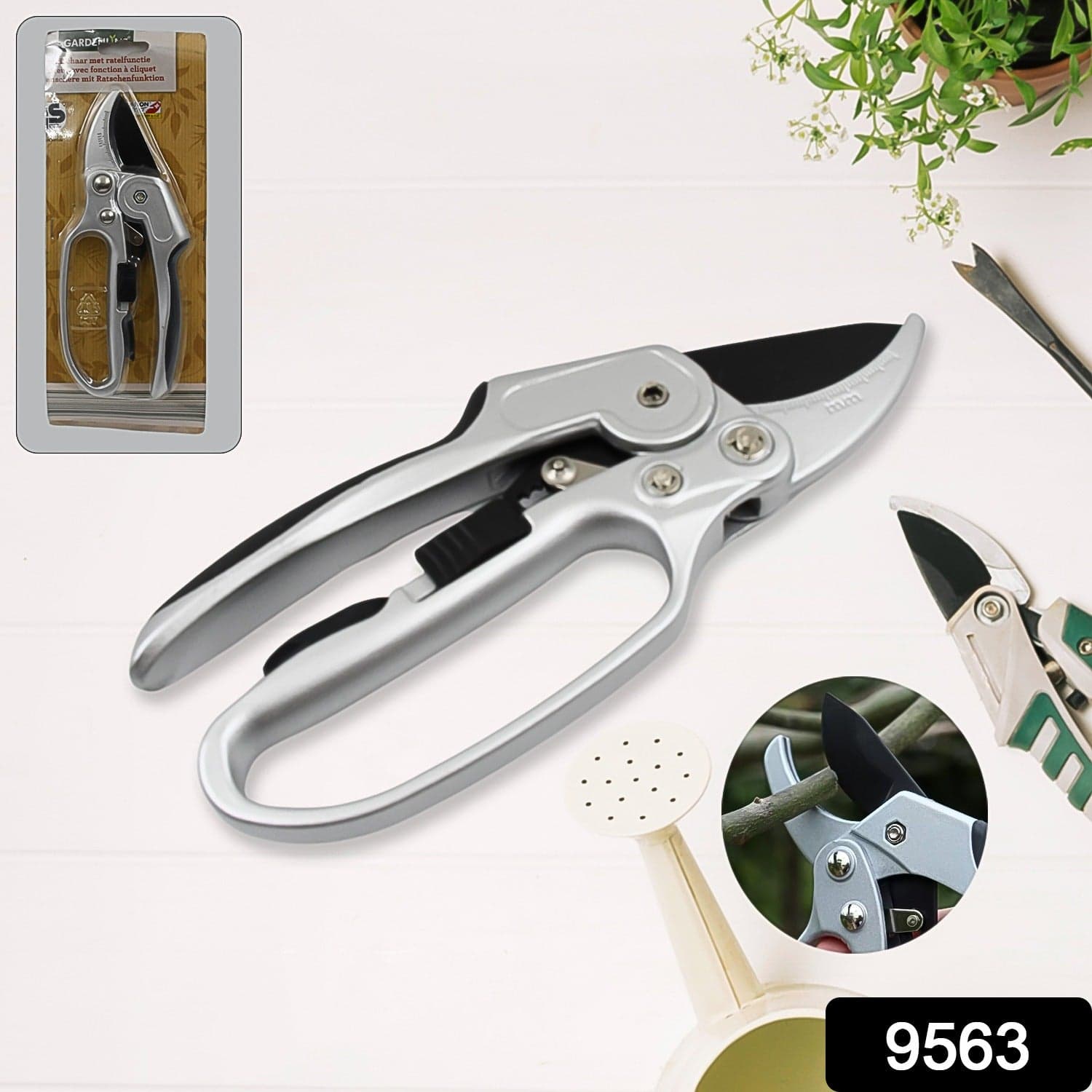 Pruning Shear Garden Shear Steel, Hand Shears, 20 Cm / 8 inch (1 Pc) thumbnail 2