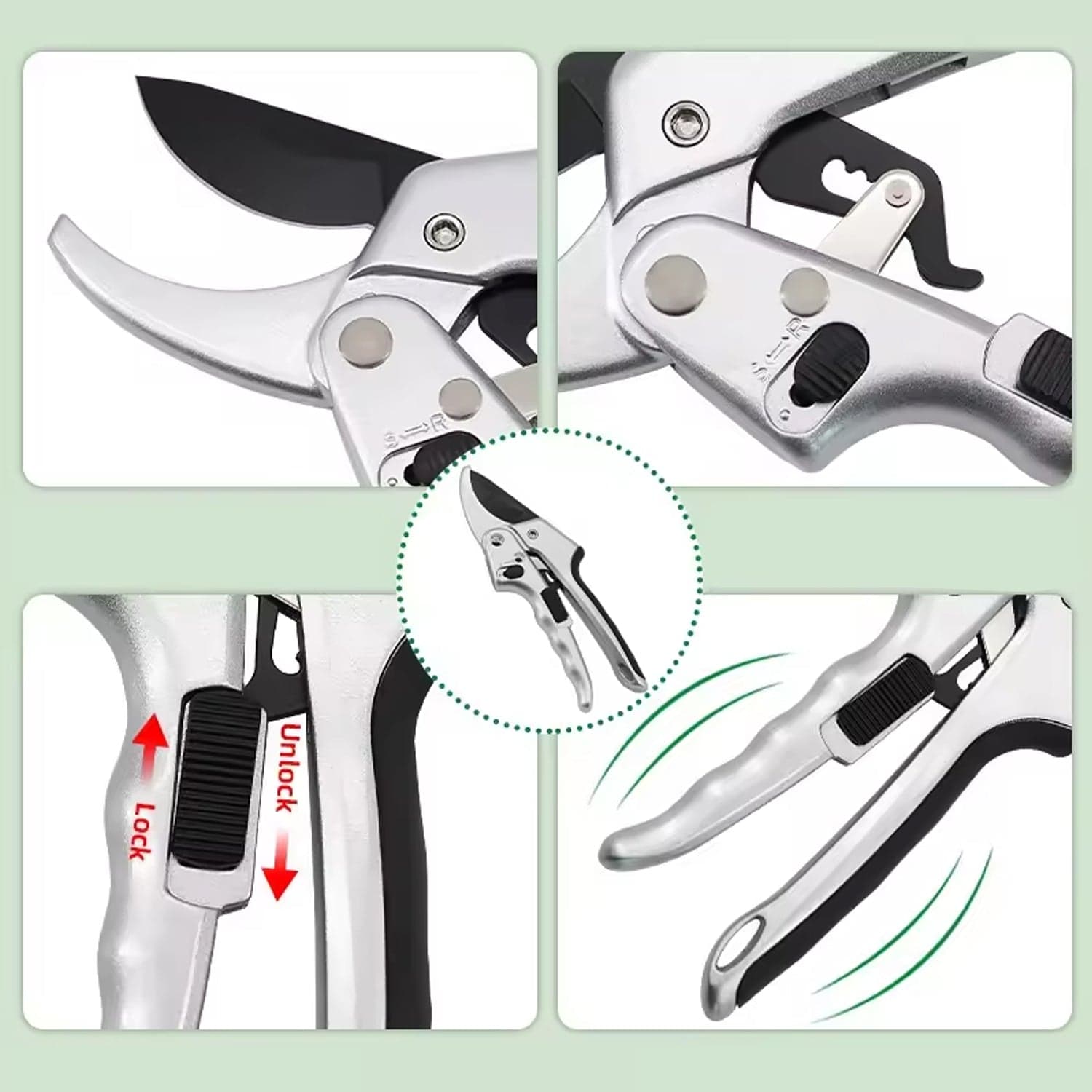 Pruning Shear Garden Shear Steel, Hand Shears, 20 Cm / 8 inch (1 Pc) thumbnail 6