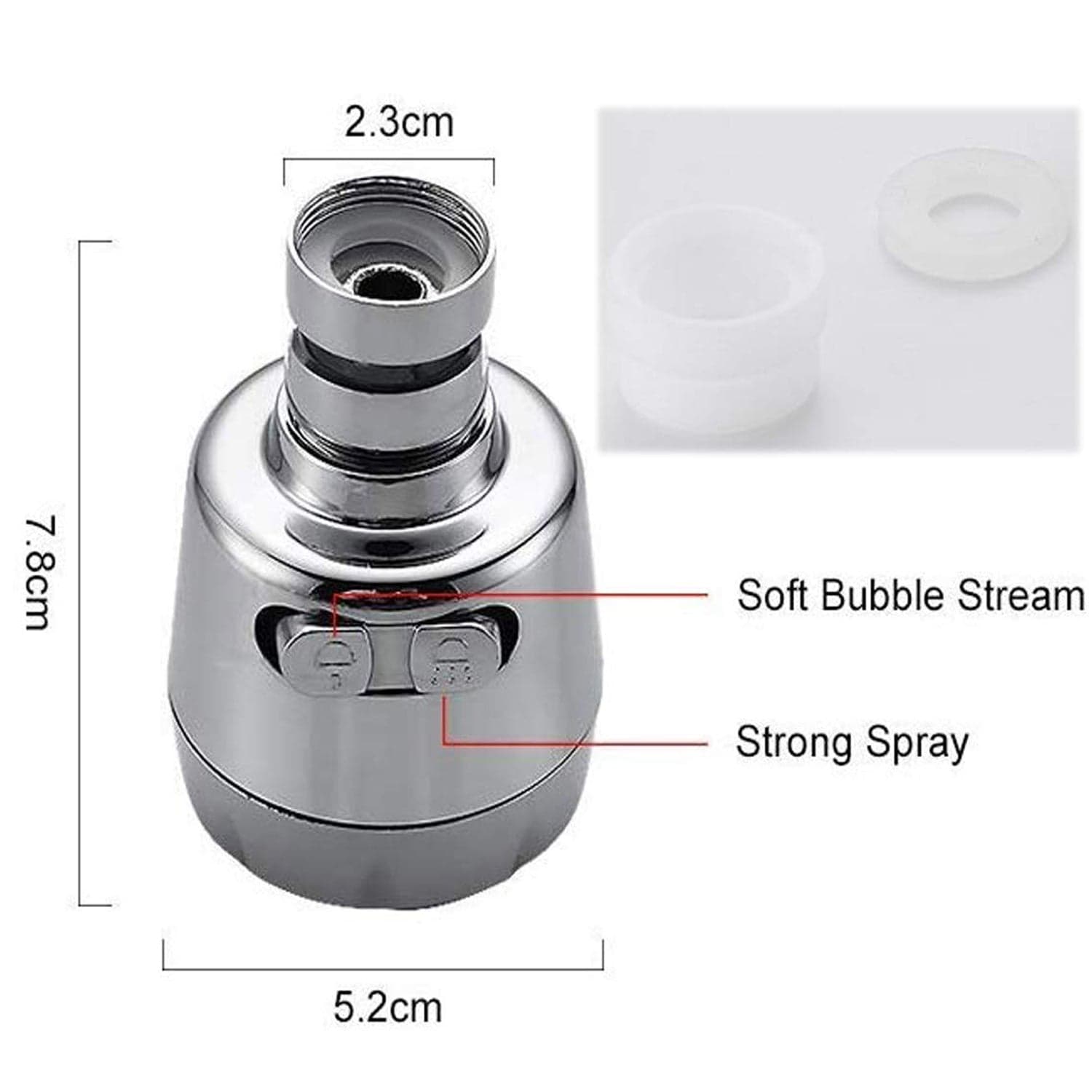 Faucet Kitchen Water Pressure Booster 360 Rotatable Sink head thumbnail 6