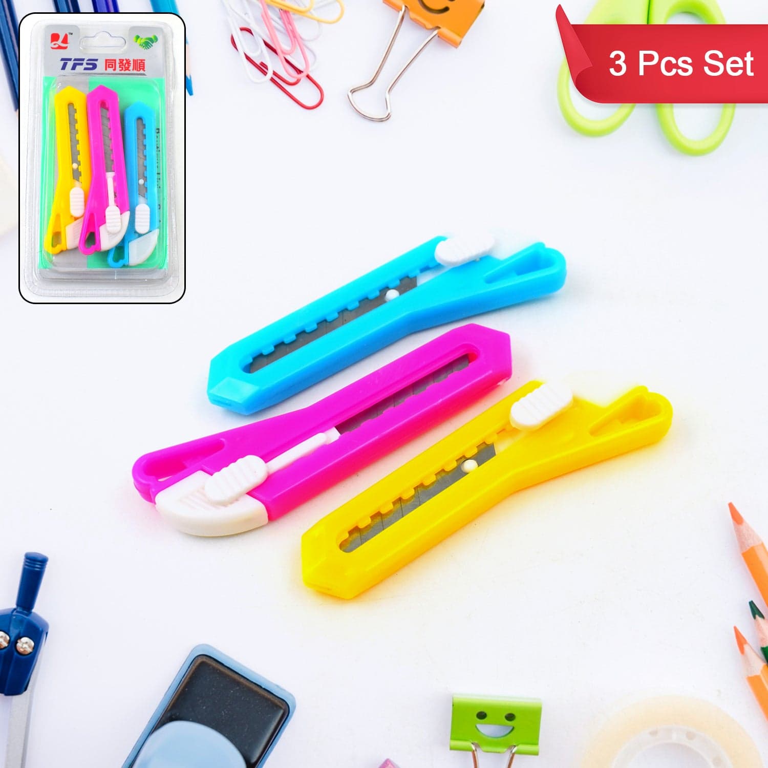 Multi-Use Small Iron Cutter, Utility Knife (3 Pcs Set) thumbnail 2