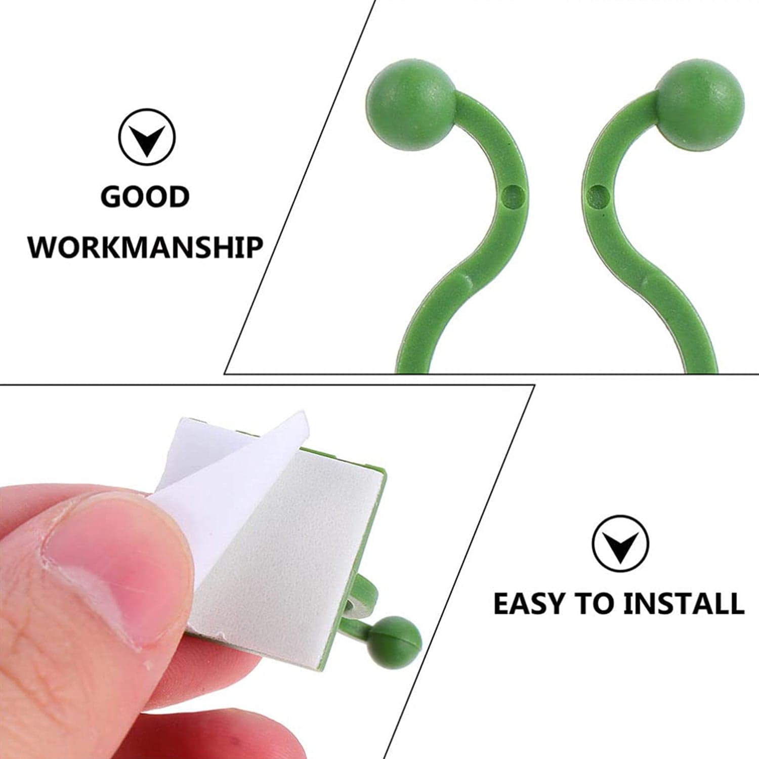 Plant Climbing Wall Fixture Clip Self-Adhesive Hook (40 Pcs Set / With plastic box) thumbnail 7