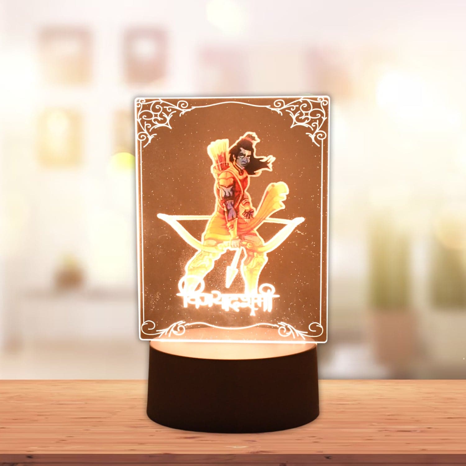Beautiful 3D Lord Shree Ram Frame with soft white light (1 Pc) thumbnail 3