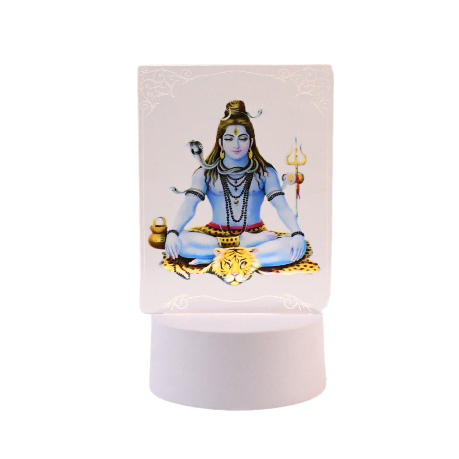Beautiful 3D Lord Shiva Frame with Soft White Light (1 Pc) thumbnail 5
