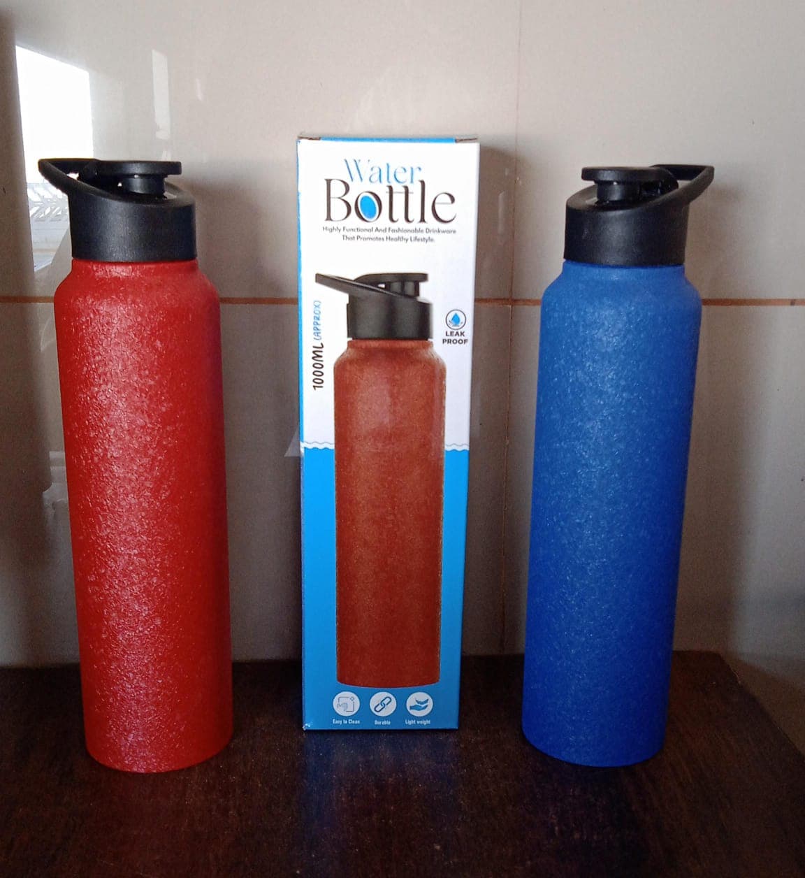 Stainless Steel Water Bottle, Fridge Water Bottle (1000ML / Mix Colour / 1 Pc) thumbnail 7