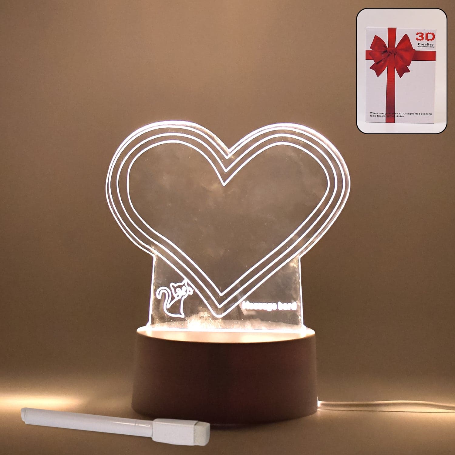 Creative Visualization Lamp 3D Acrylic Decorative Lamp With Pen thumbnail 1