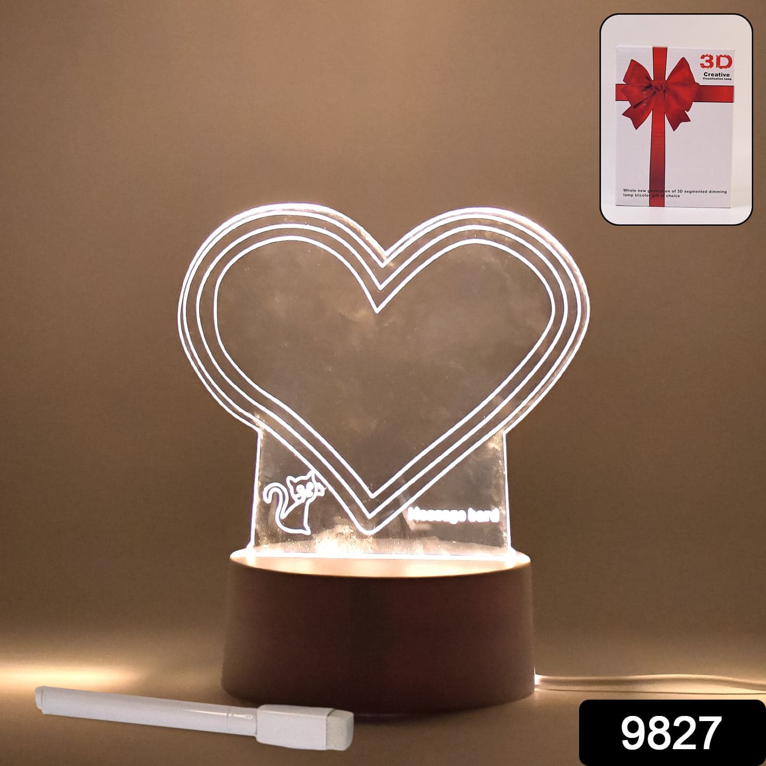 Creative Visualization Lamp 3D Acrylic Decorative Lamp With Pen thumbnail 2